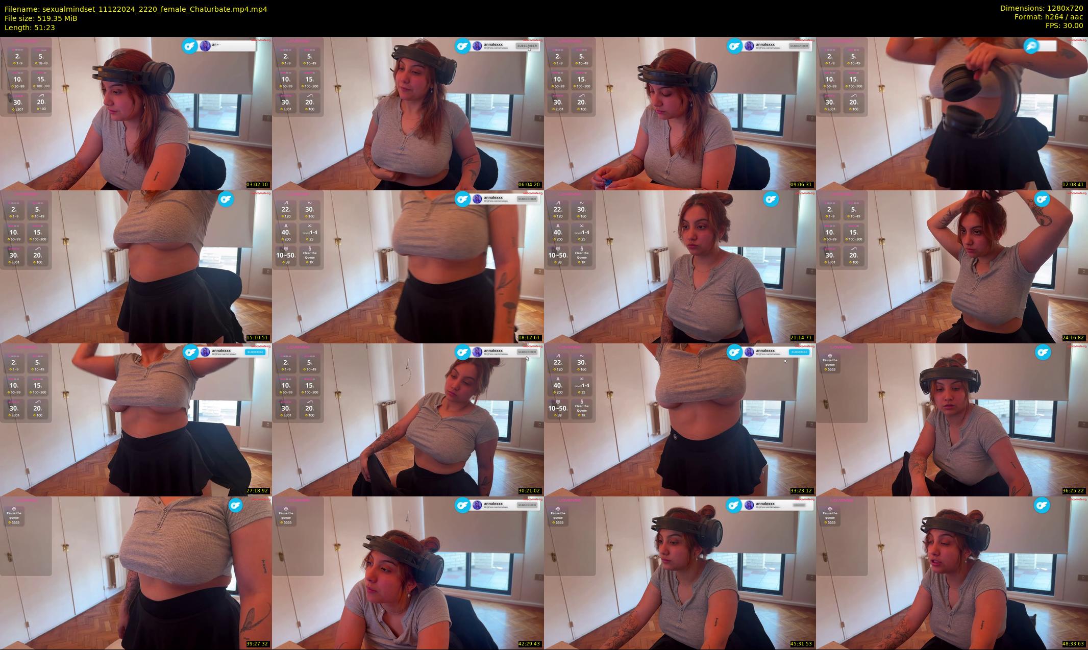 sexualmindset — 52 minute Chaturbate female cam show recording, 720p, Dec 11, 2024