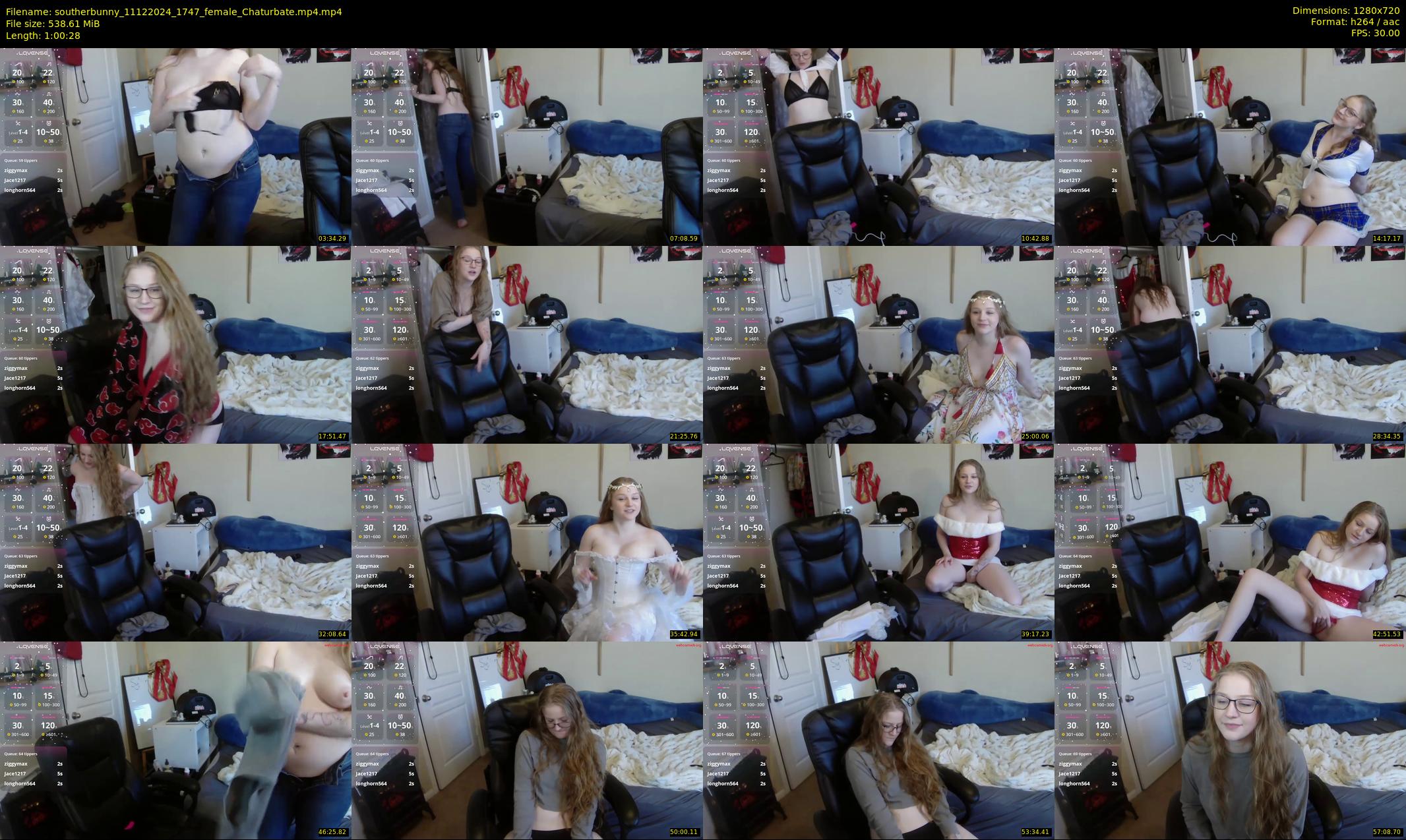 southerbunny — 61 minute Chaturbate female cam show recording, 720p, Dec 11, 2024