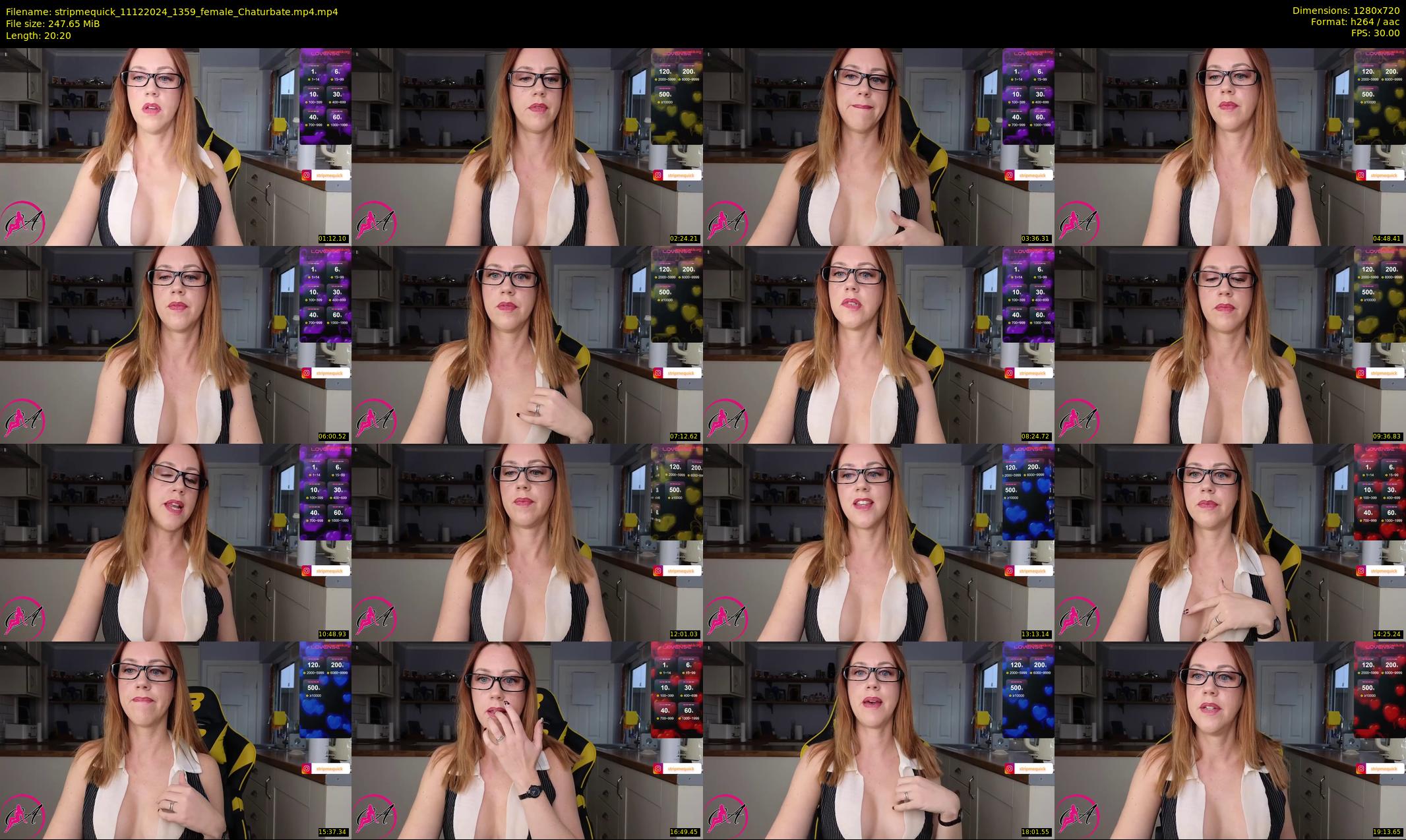 stripmequick — 21 minute Chaturbate female cam show recording, 720p, Dec 11, 2024