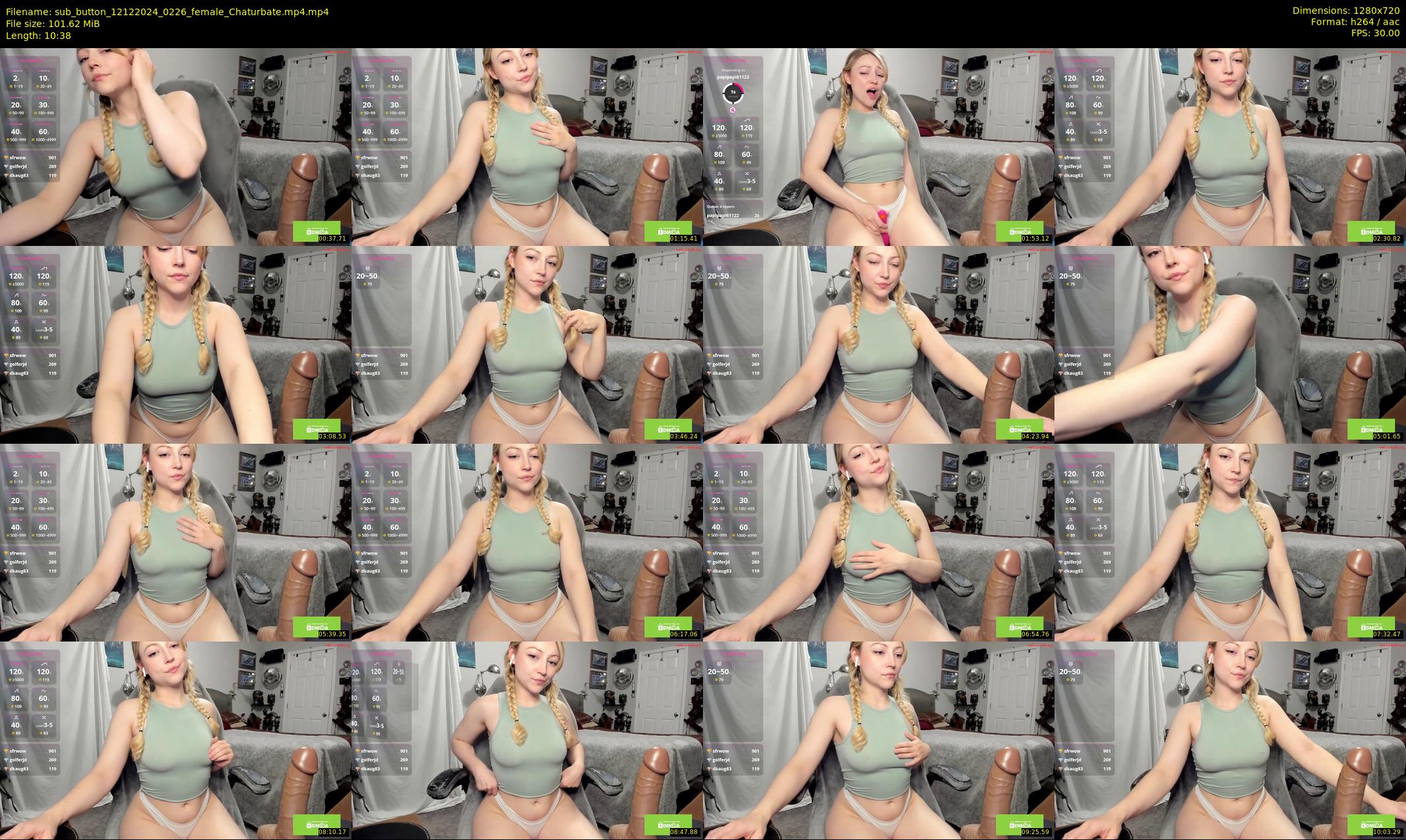 sub_button — 11 minute Chaturbate female cam show recording, 720p, Dec 12, 2024