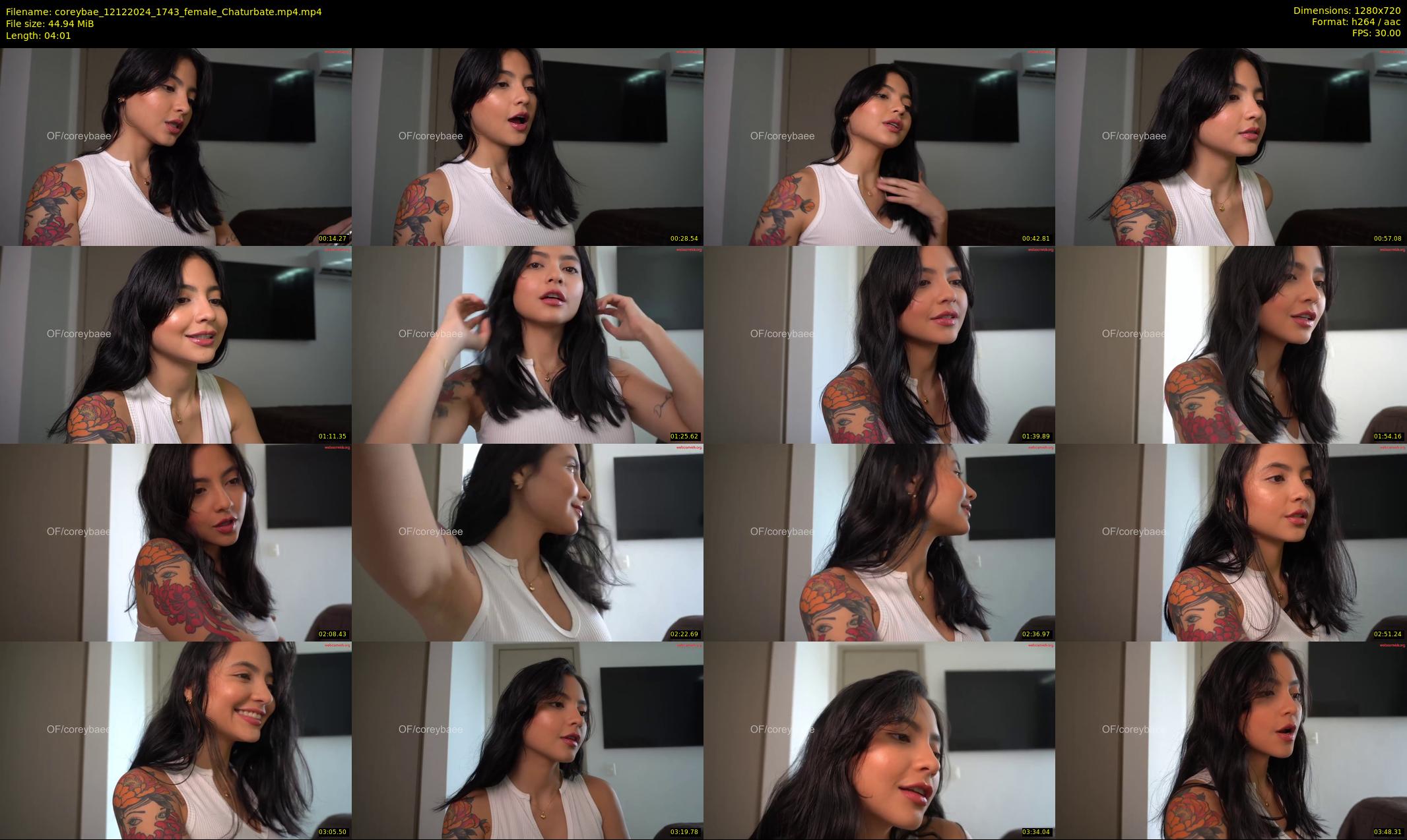 coreybae — 5 minute Chaturbate female cam show recording, 720p, Dec 12, 2024