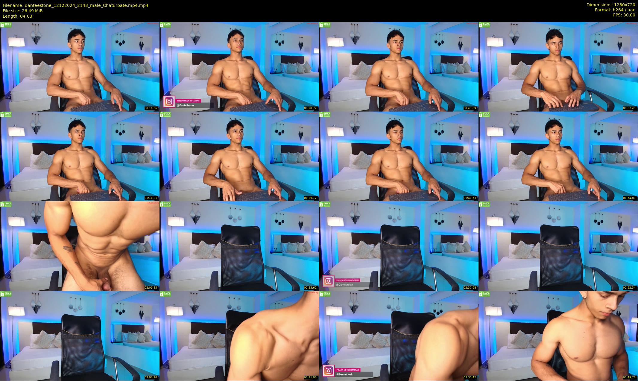 danteestone — 5 minute Chaturbate male cam show recording, 720p, Dec 12, 2024