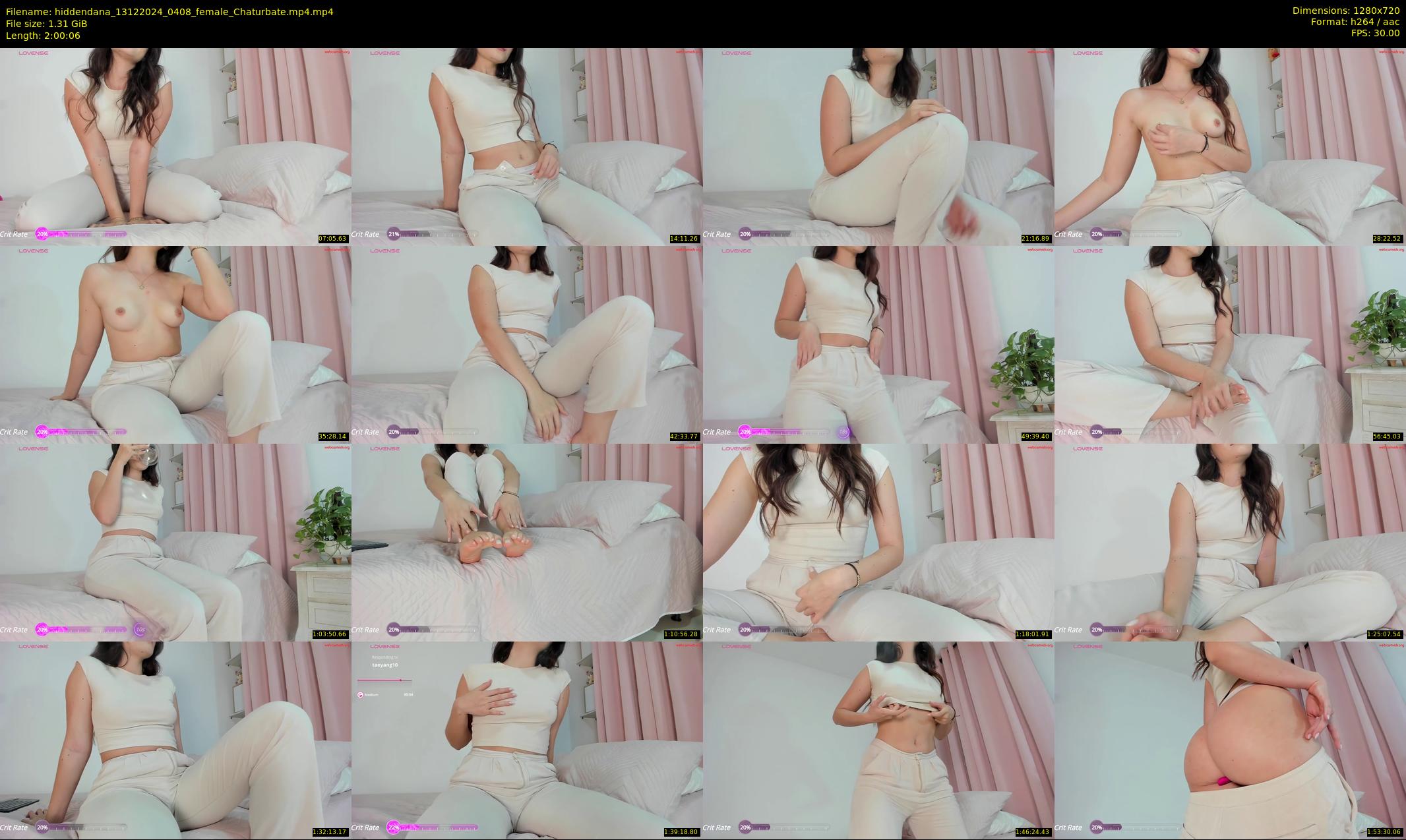 hiddendana — 121 minute Chaturbate female cam show recording, 720p, Dec 13, 2024