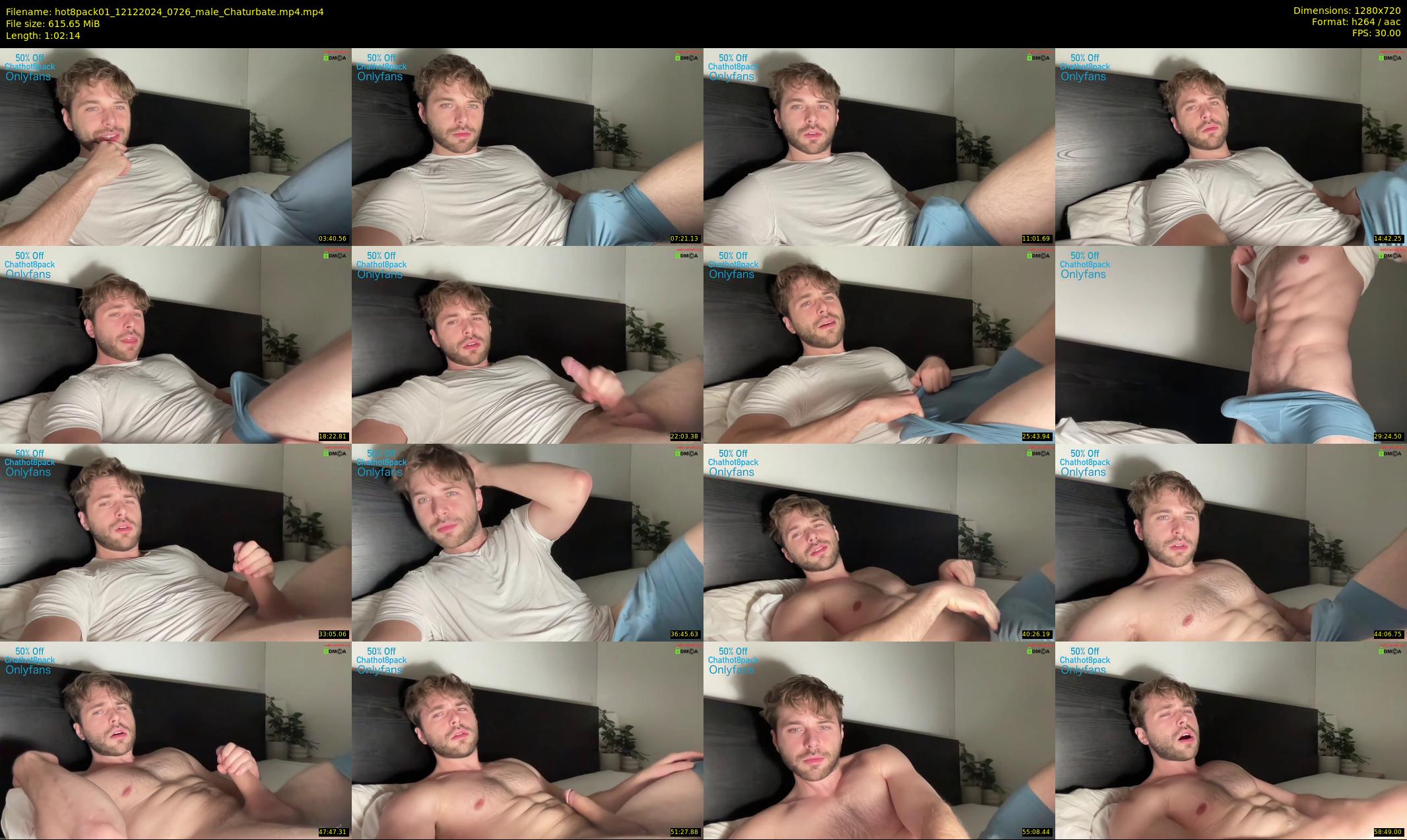 hot8pack01 — 63 minute Chaturbate male cam show recording, 720p, Dec 12, 2024