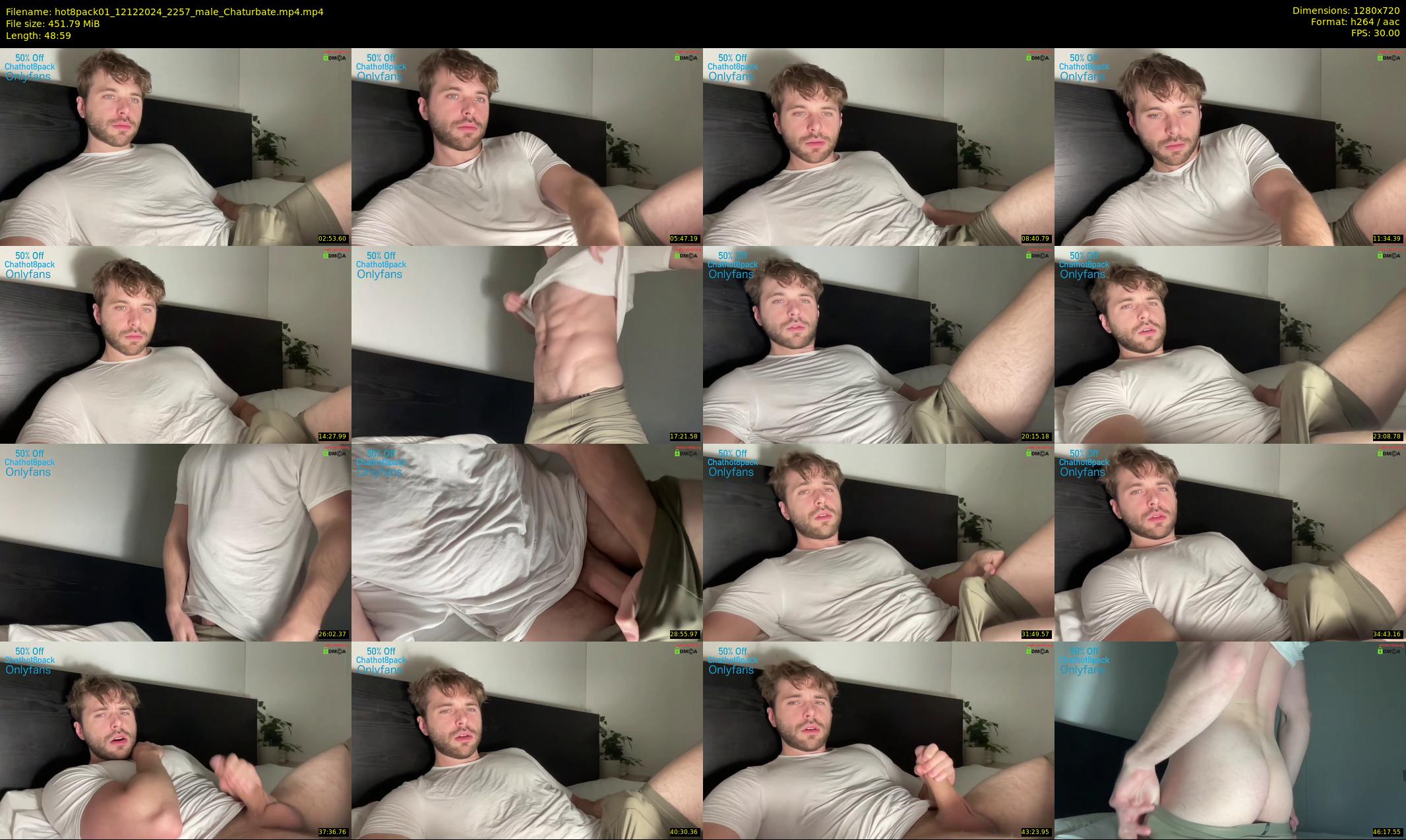 hot8pack01 — 49 minute Chaturbate male cam show recording, 720p, Dec 12, 2024