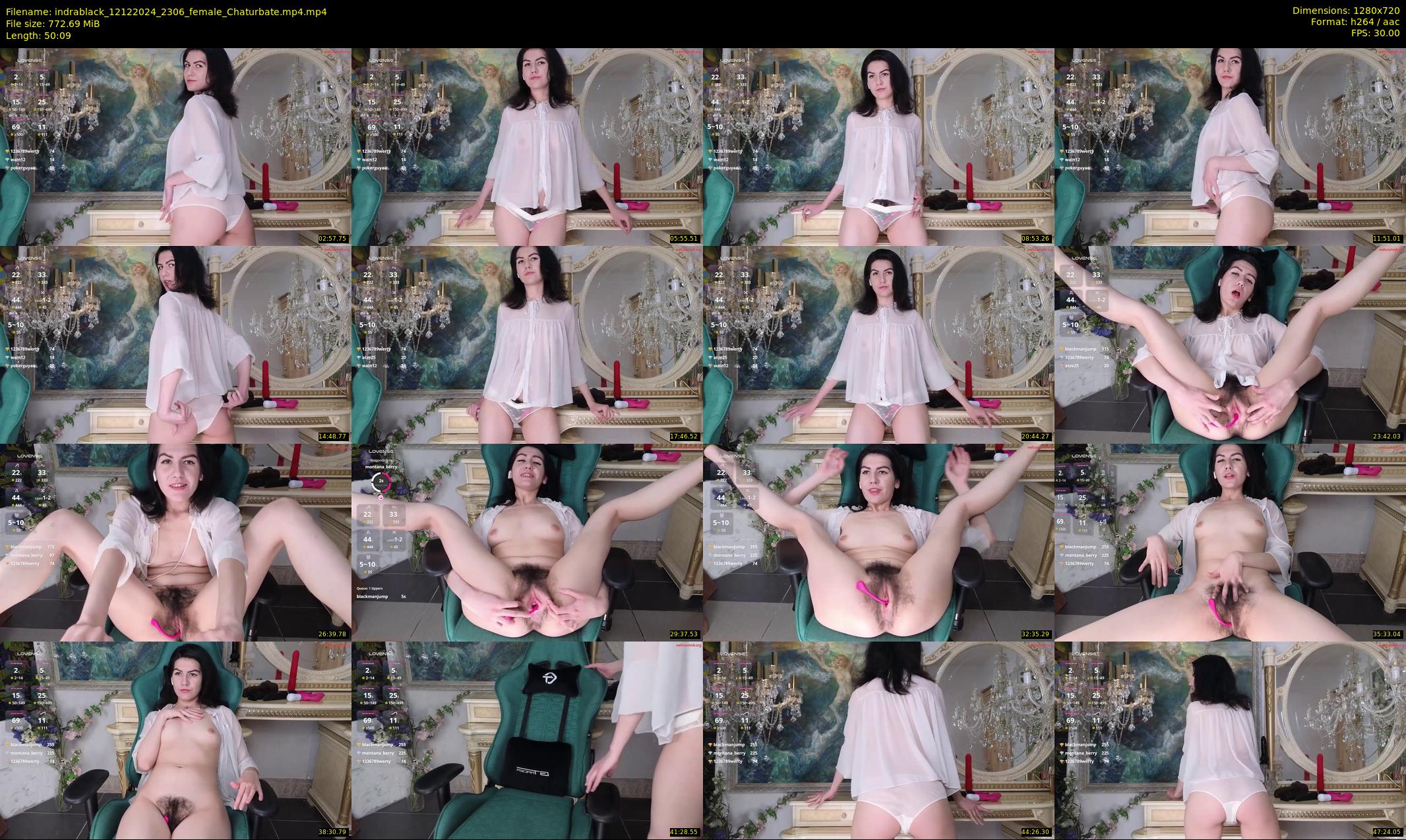 indrablack — 51 minute Chaturbate female cam show recording, 720p, Dec 12, 2024