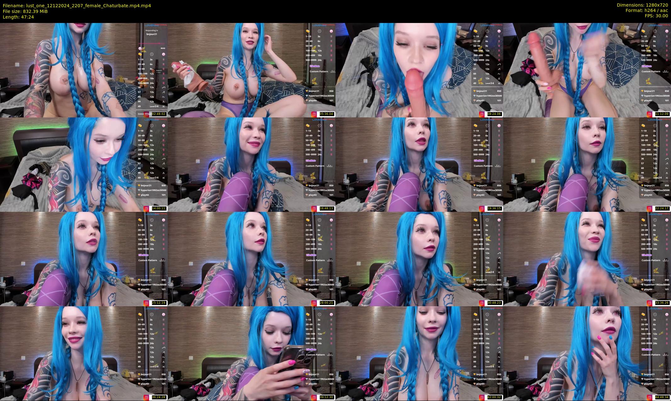 lust_one — 48 minute Chaturbate female cam show recording, 720p, Dec 12, 2024
