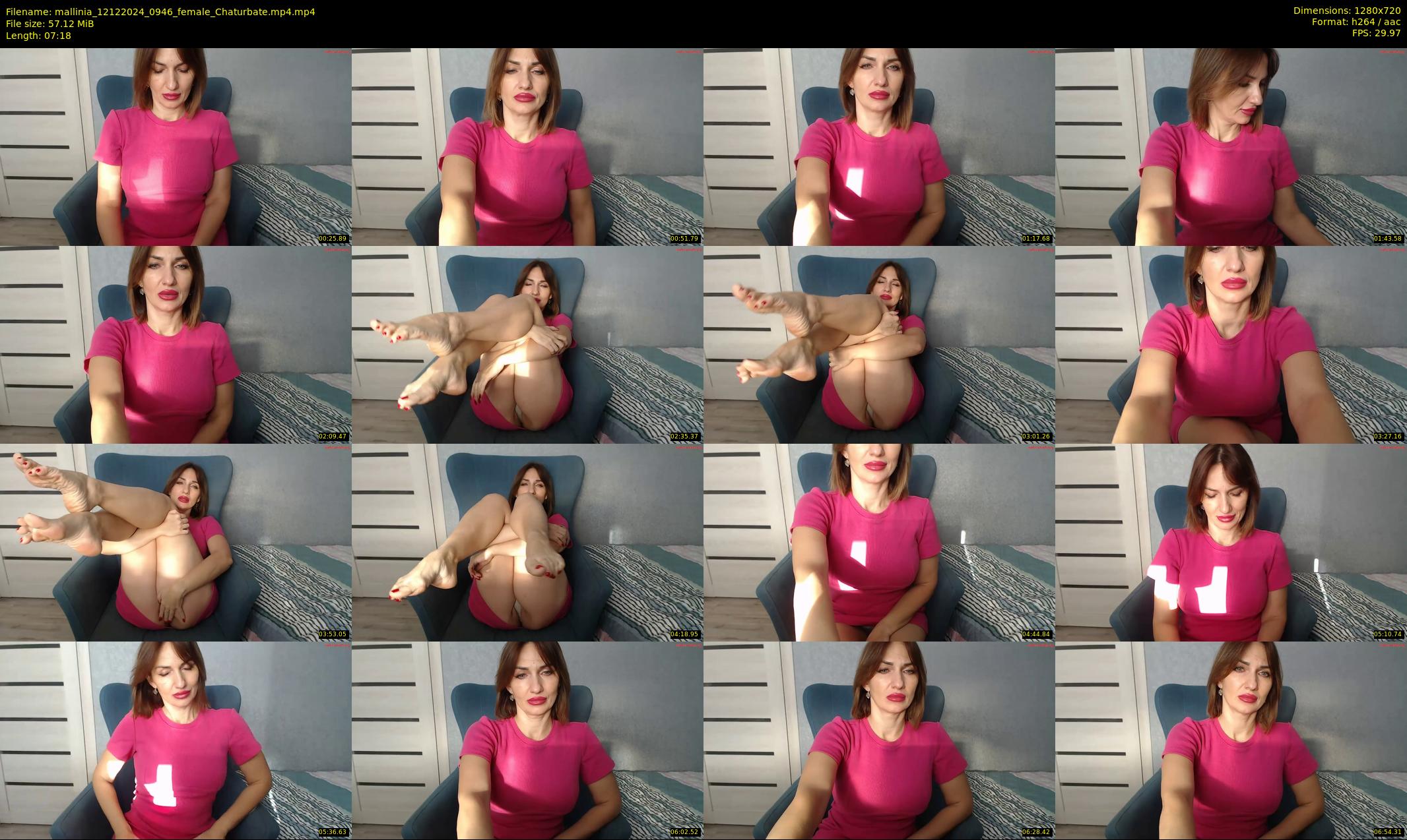mallinia — 8 minute Chaturbate female cam show recording, 720p, Dec 12, 2024
