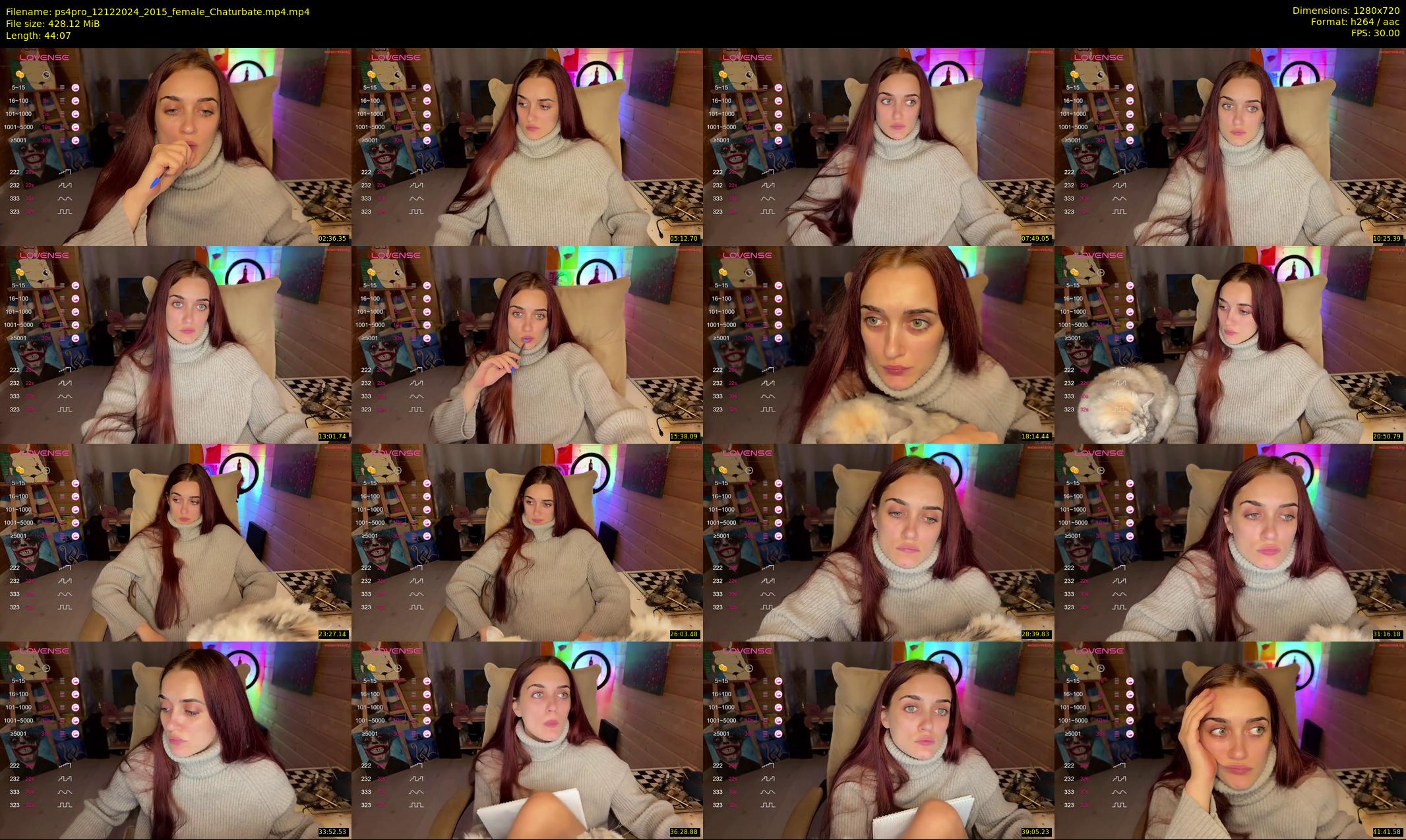 ps4pro — 45 minute Chaturbate female cam show recording, 720p, Dec 12, 2024