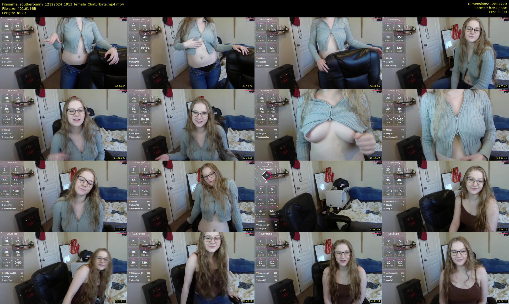 southerbunny — 39 minute Chaturbate female cam show recording, 720p, Dec 12, 2024