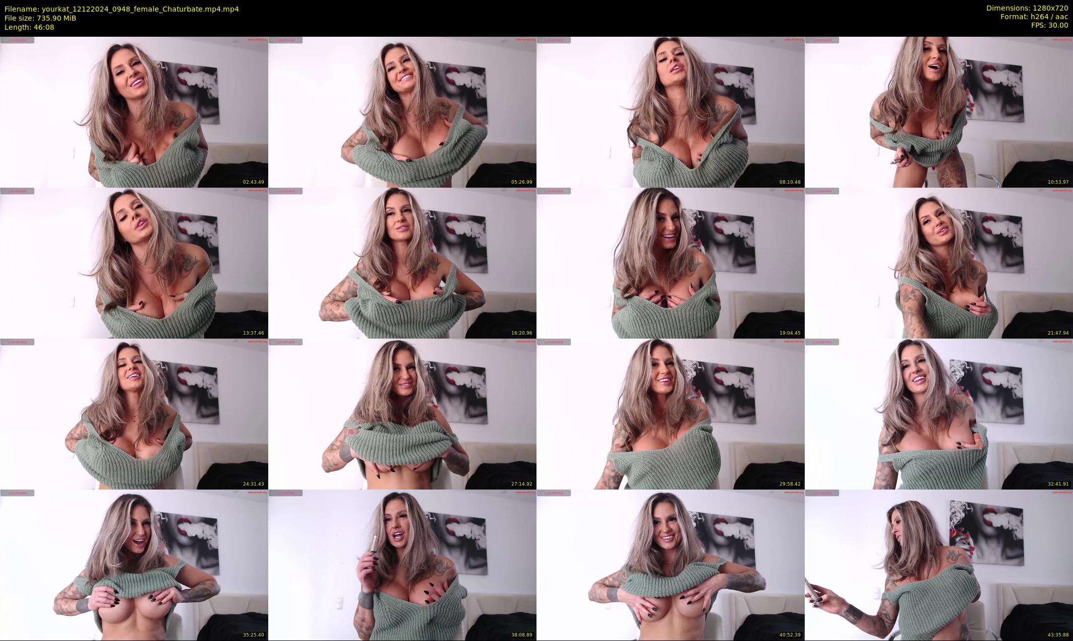 yourkat — 47 minute Chaturbate female cam show recording, 720p, Dec 12, 2024