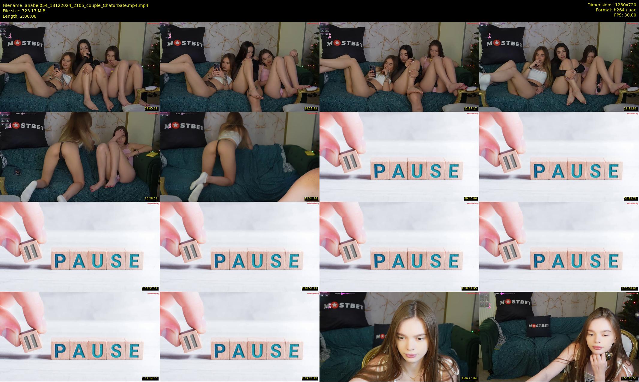 anabel054 — 121 minute Chaturbate female cam show recording, 720p, Dec 13, 2024