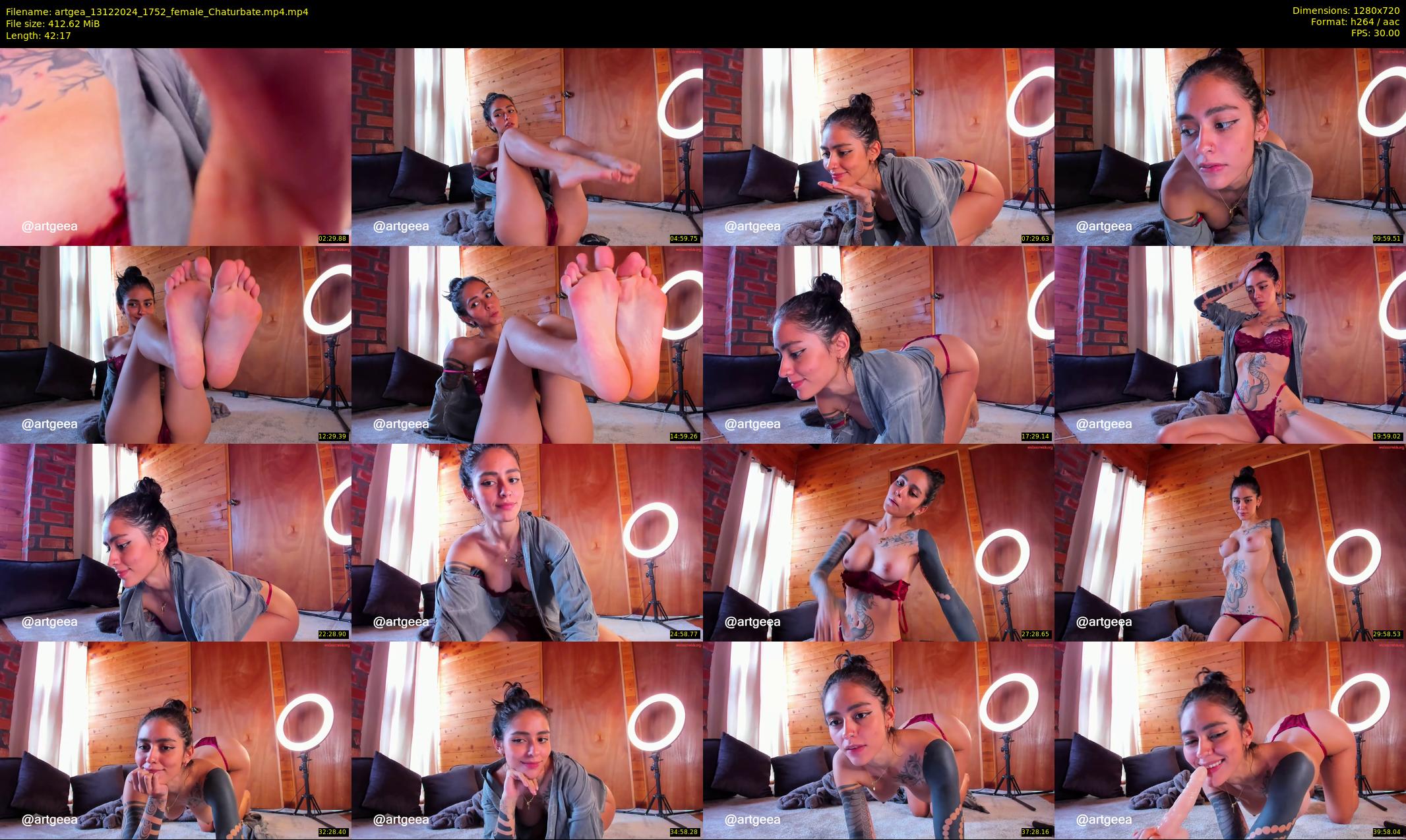 artgea — 43 minute Chaturbate female cam show recording, 720p, Dec 13, 2024