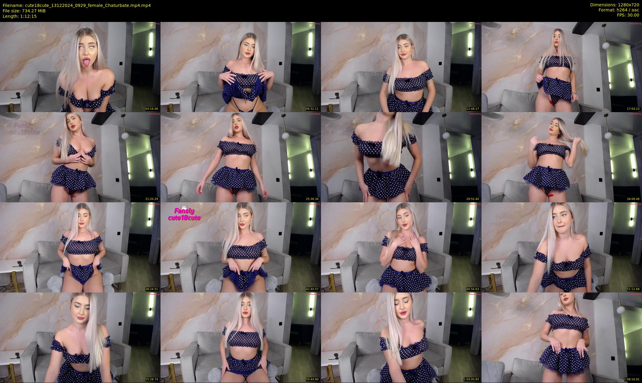 cute18cute — 73 minute Chaturbate female cam show recording, 720p, Dec 13, 2024