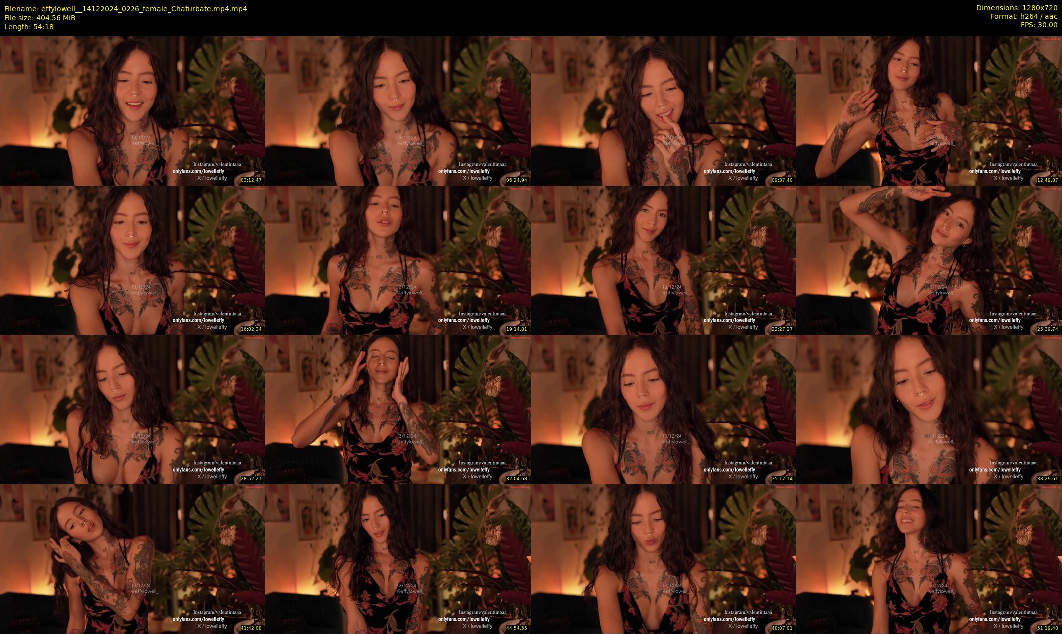 effylowell_ — 55 minute Chaturbate female cam show recording, 720p, Dec 14, 2024