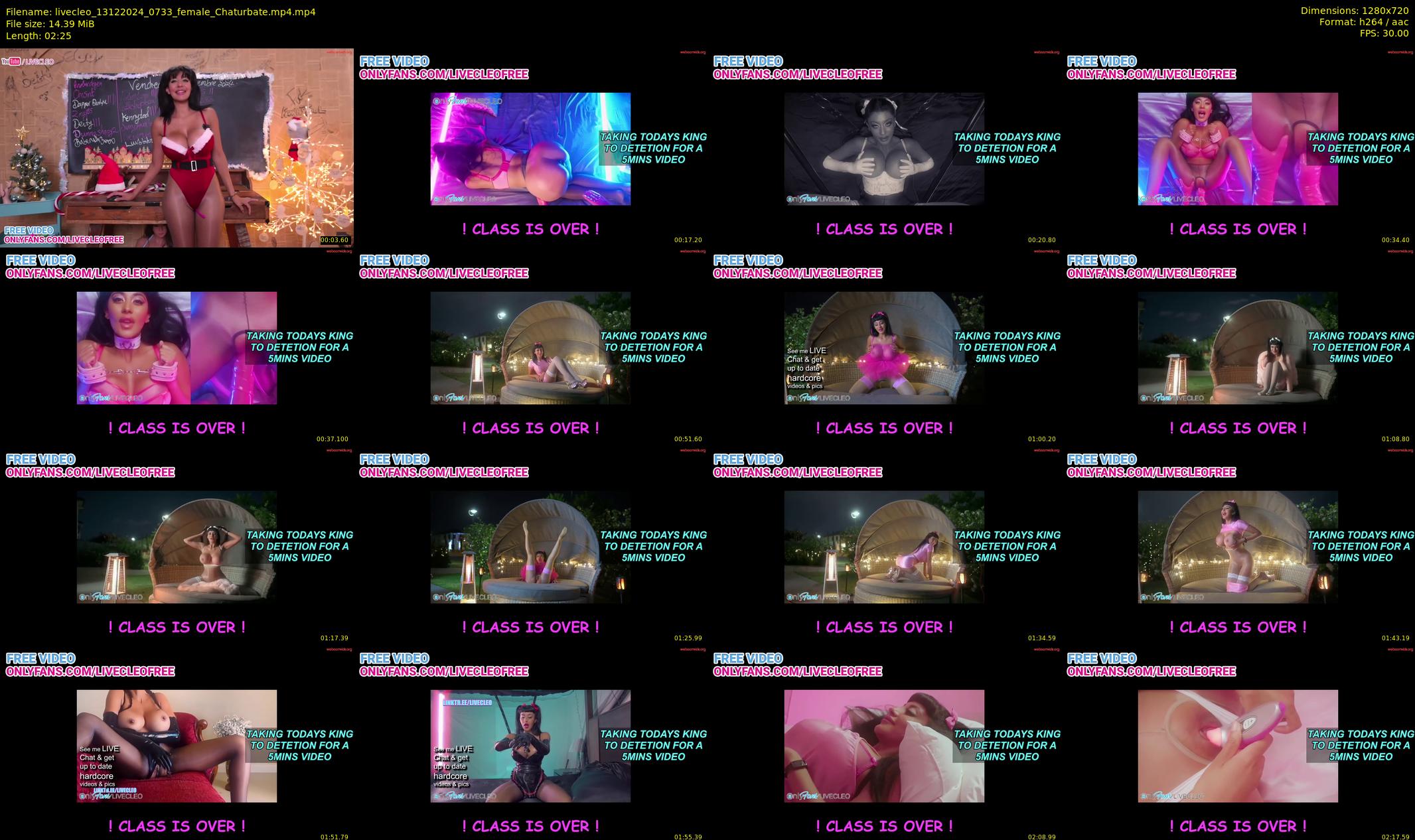 livecleo — 3 minute Chaturbate female cam show recording, 720p, Dec 13, 2024