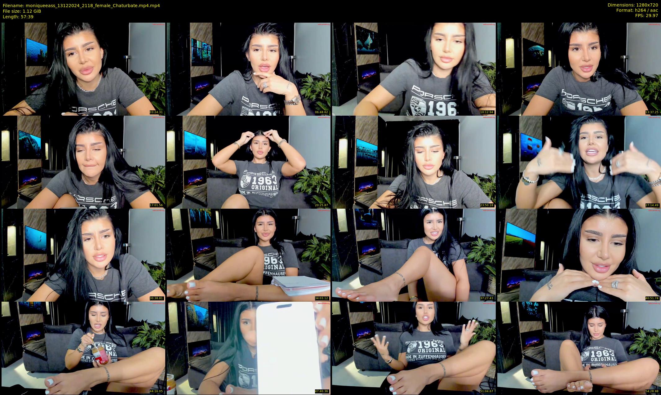 moniqueeass — 58 minute Chaturbate female cam show recording, 720p, Dec 13, 2024