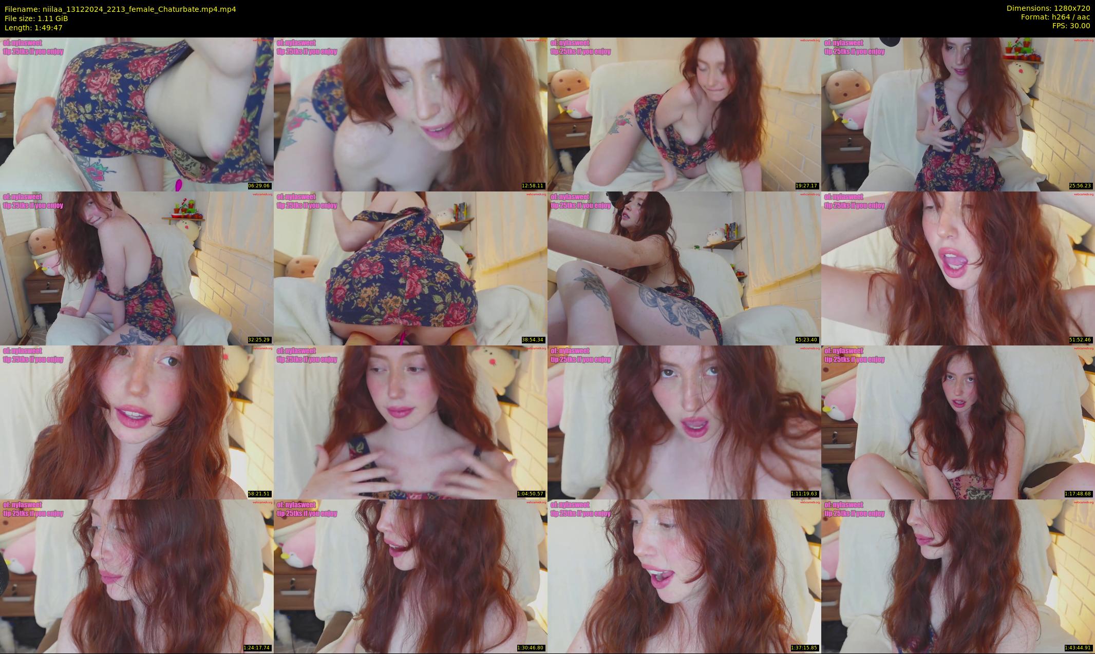niilaa — 110 minute Chaturbate female cam show recording, 720p, Dec 13, 2024