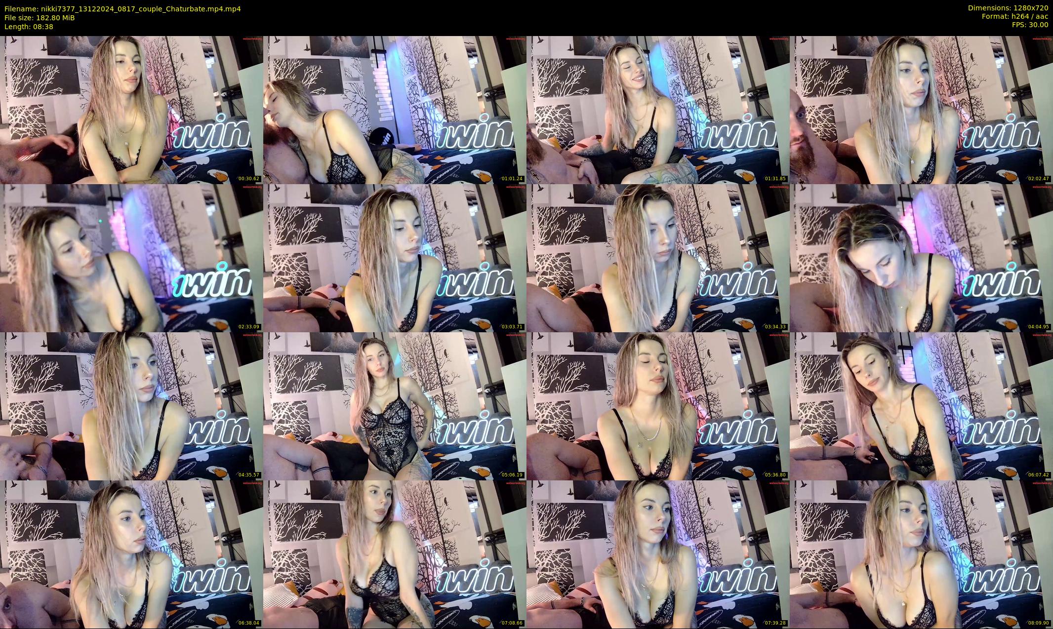 nikki7377 — 9 minute Chaturbate couple cam show recording, 720p, Dec 13, 2024