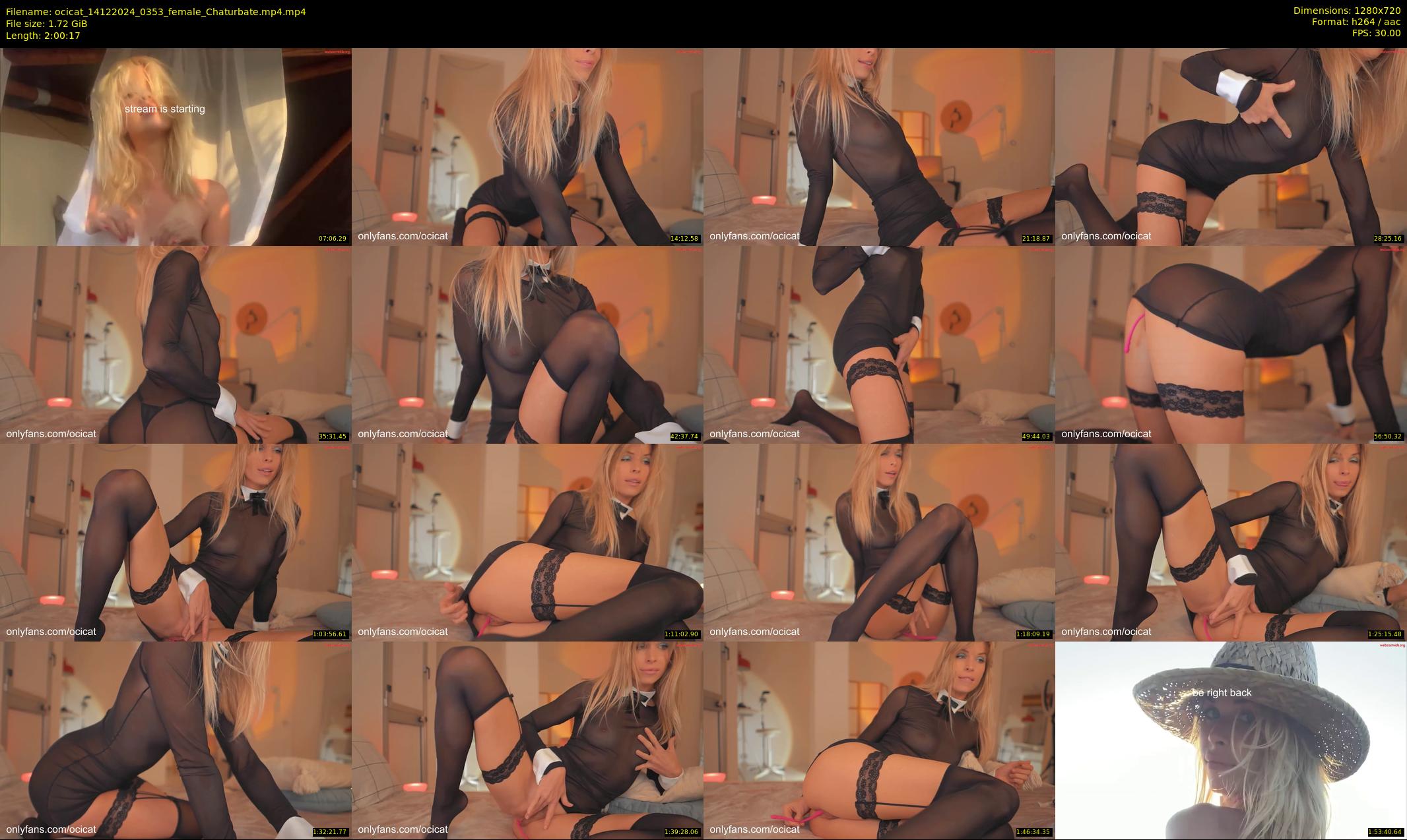 ocicat — 121 minute Chaturbate female cam show recording, 720p, Dec 14, 2024