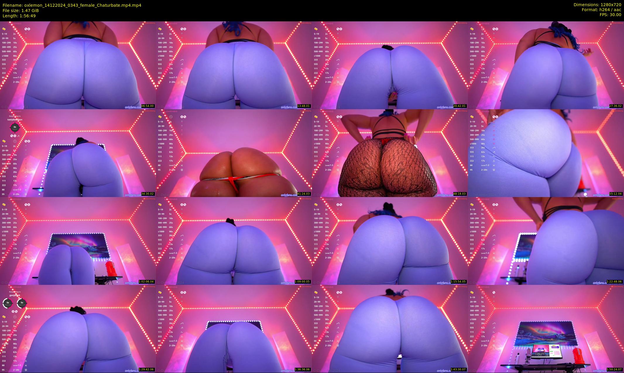 oxlemon — 117 minute Chaturbate female cam show recording, 720p, Dec 14, 2024