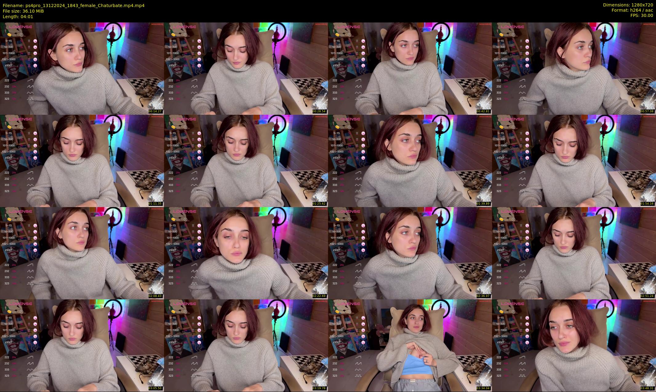 ps4pro — 5 minute Chaturbate female cam show recording, 720p, Dec 13, 2024