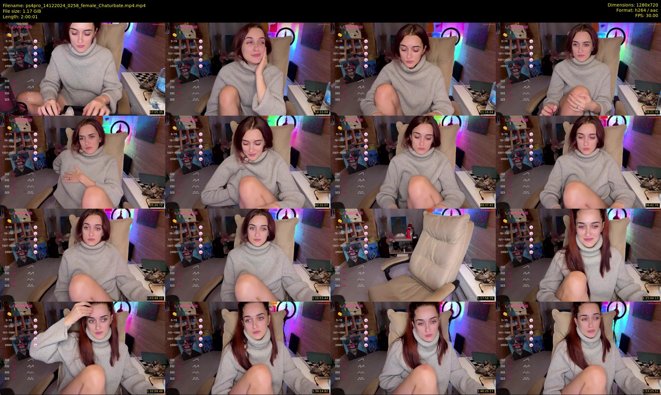 ps4pro — 121 minute Chaturbate female cam show recording, 720p, Dec 14, 2024