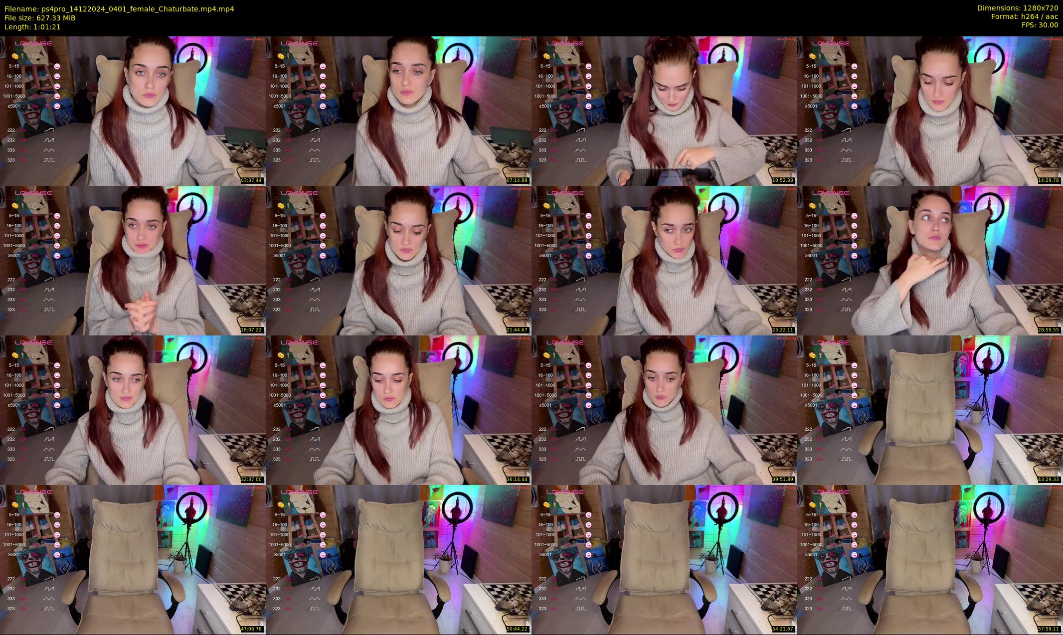 ps4pro — 62 minute Chaturbate female cam show recording, 720p, Dec 14, 2024