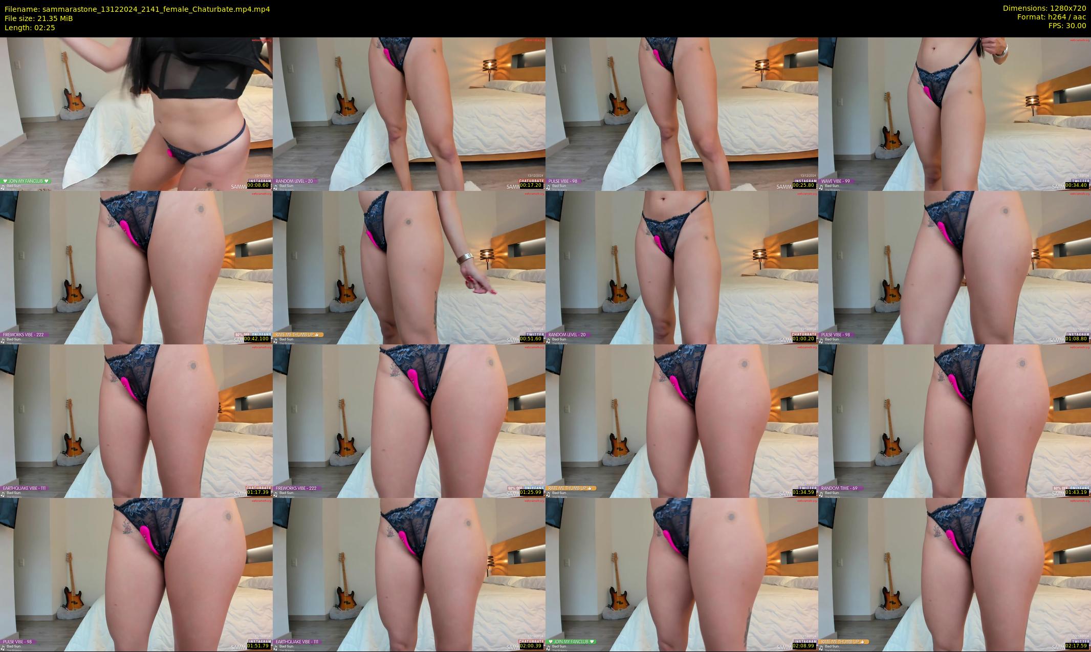sammarastone — 3 minute Chaturbate female cam show recording, 720p, Dec 13, 2024
