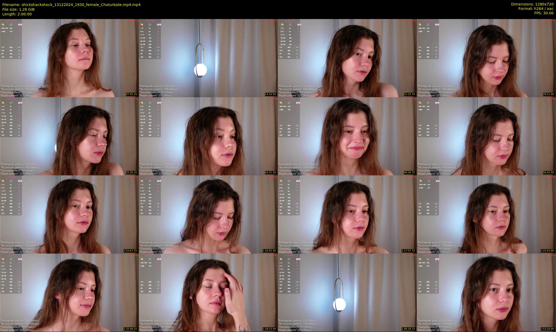 shickshackshock — 120 minute Chaturbate female cam show recording, 720p, Dec 13, 2024