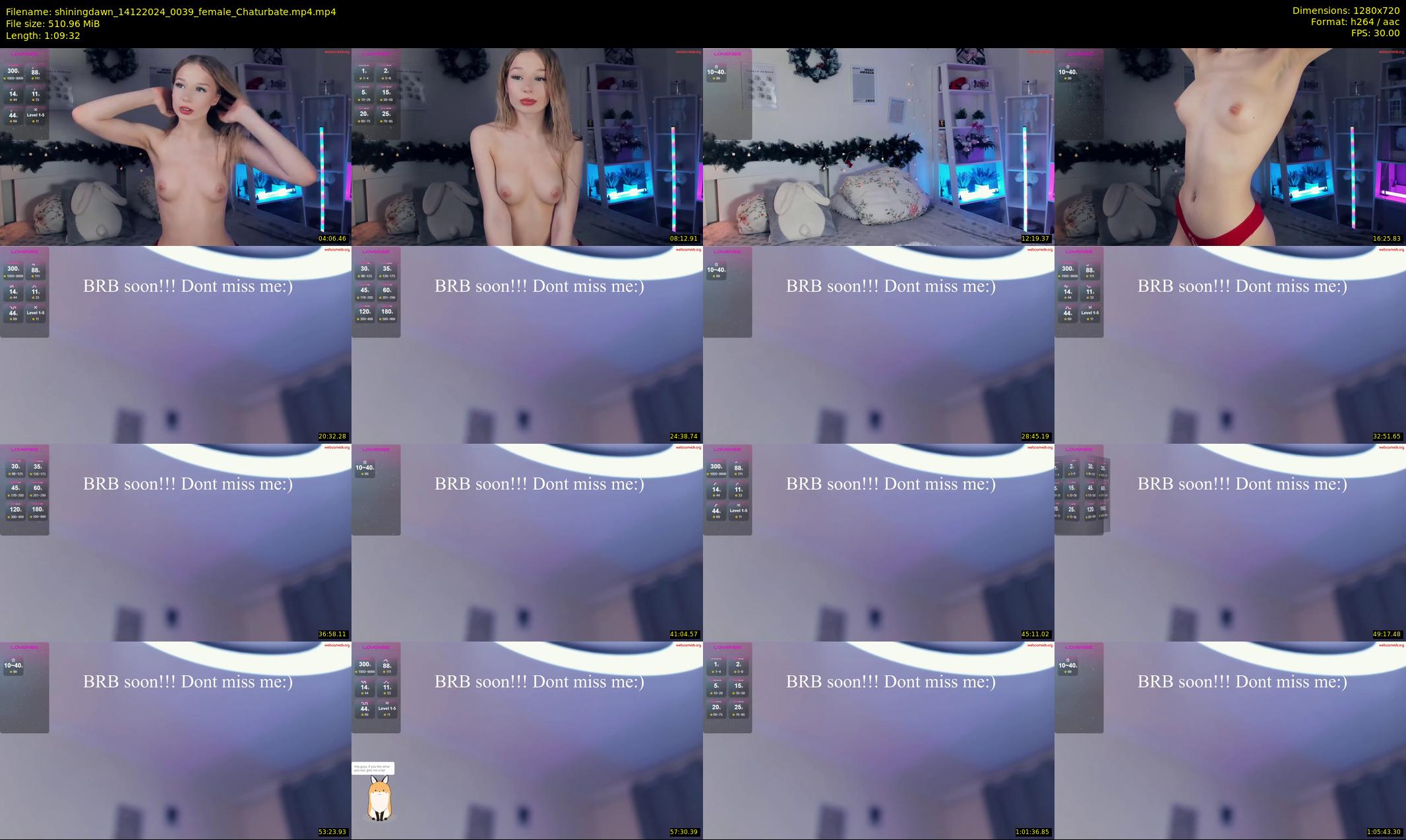 shiningdawn — 70 minute Chaturbate female cam show recording, 720p, Dec 14, 2024