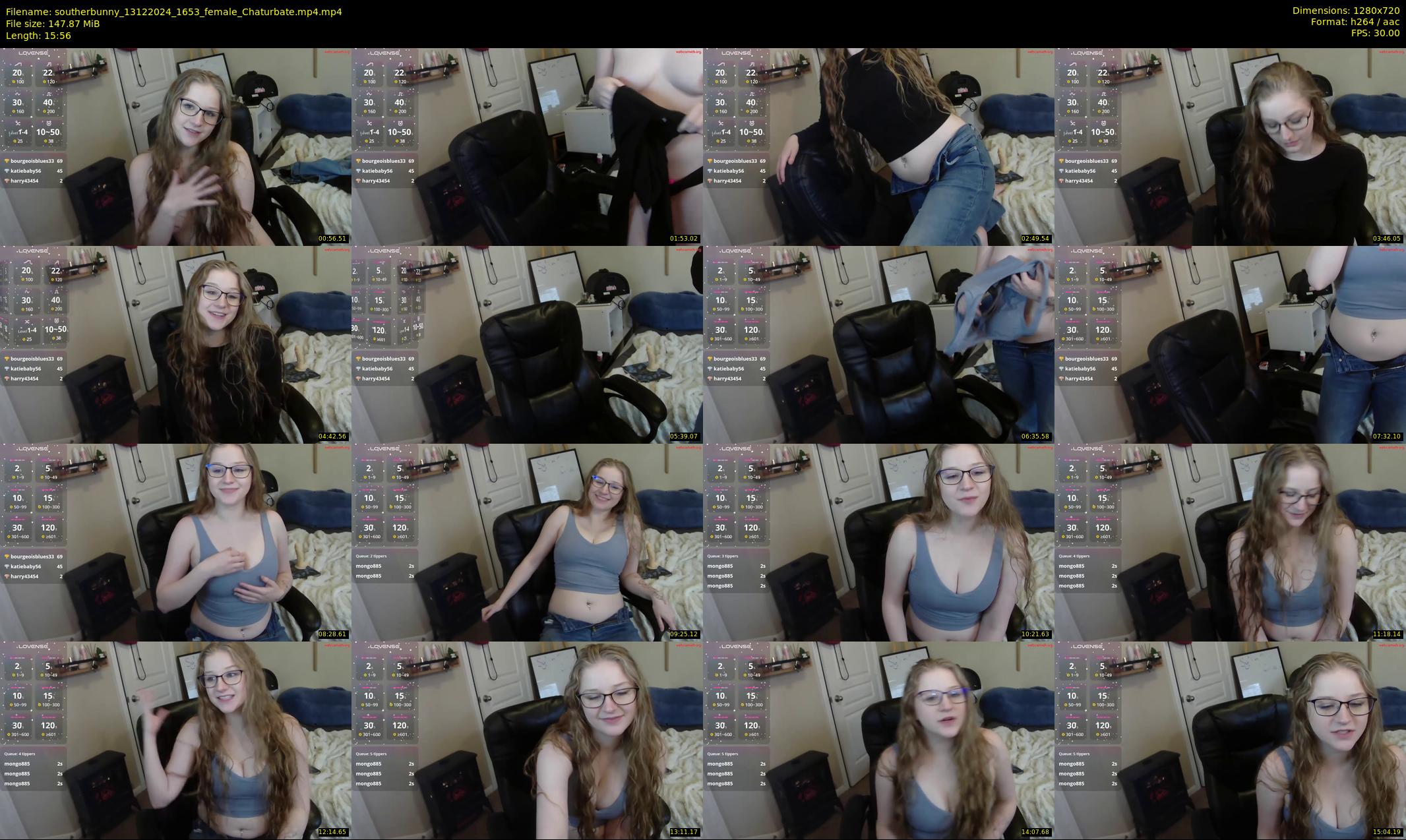 southerbunny — 16 minute Chaturbate female cam show recording, 720p, Dec 13, 2024
