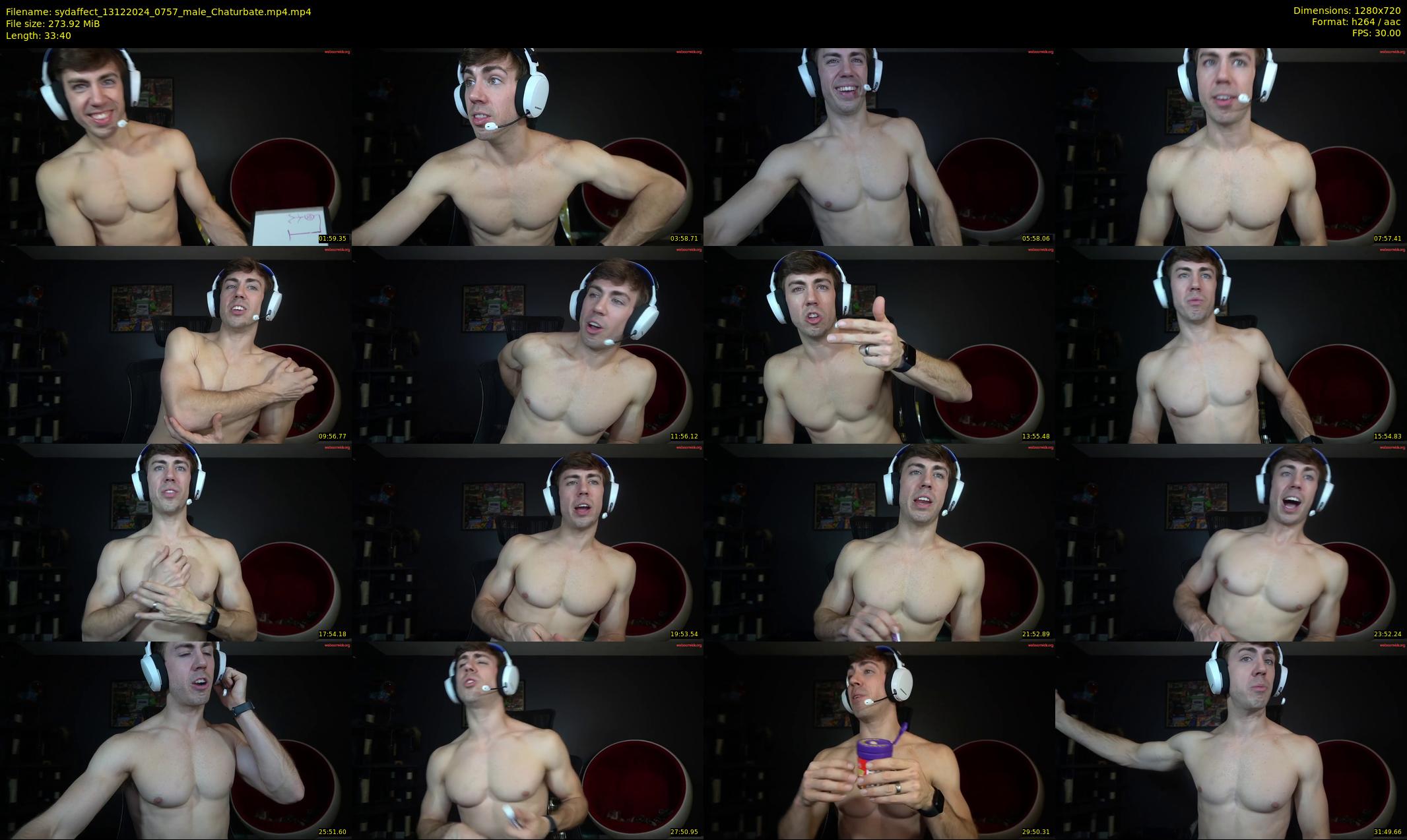 sydaffect — 34 minute Chaturbate male cam show recording, 720p, Dec 13, 2024
