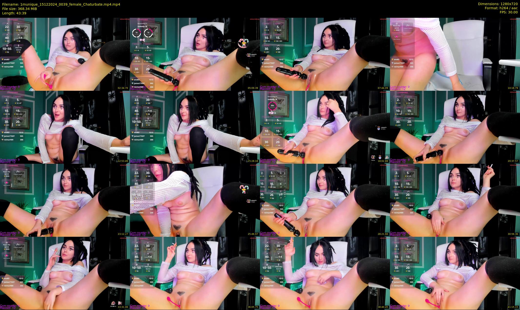 1munique — 44 minute Chaturbate female cam show recording, 720p, Dec 15, 2024