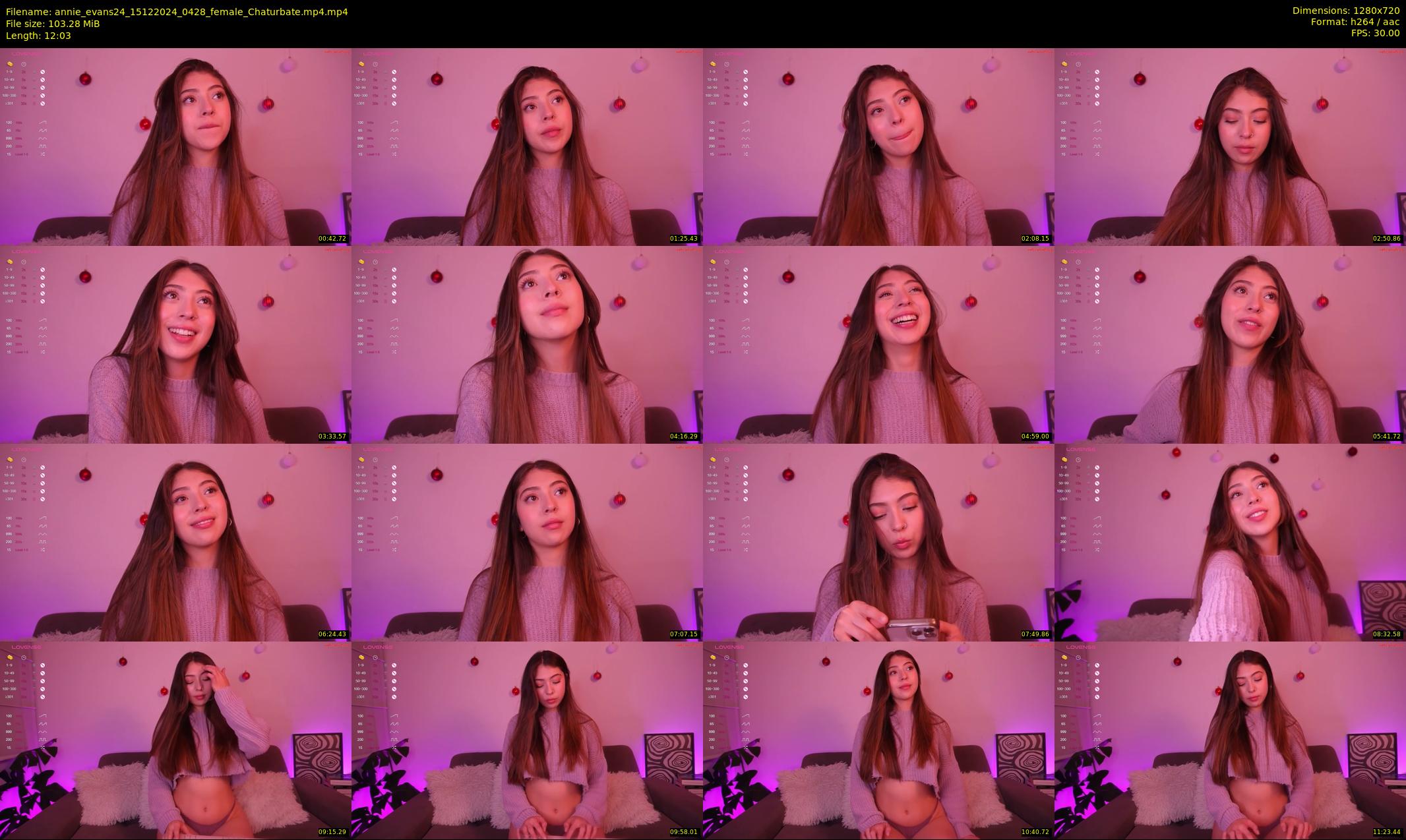 annie_evans24 — 13 minute Chaturbate female cam show recording, 720p, Dec 15, 2024
