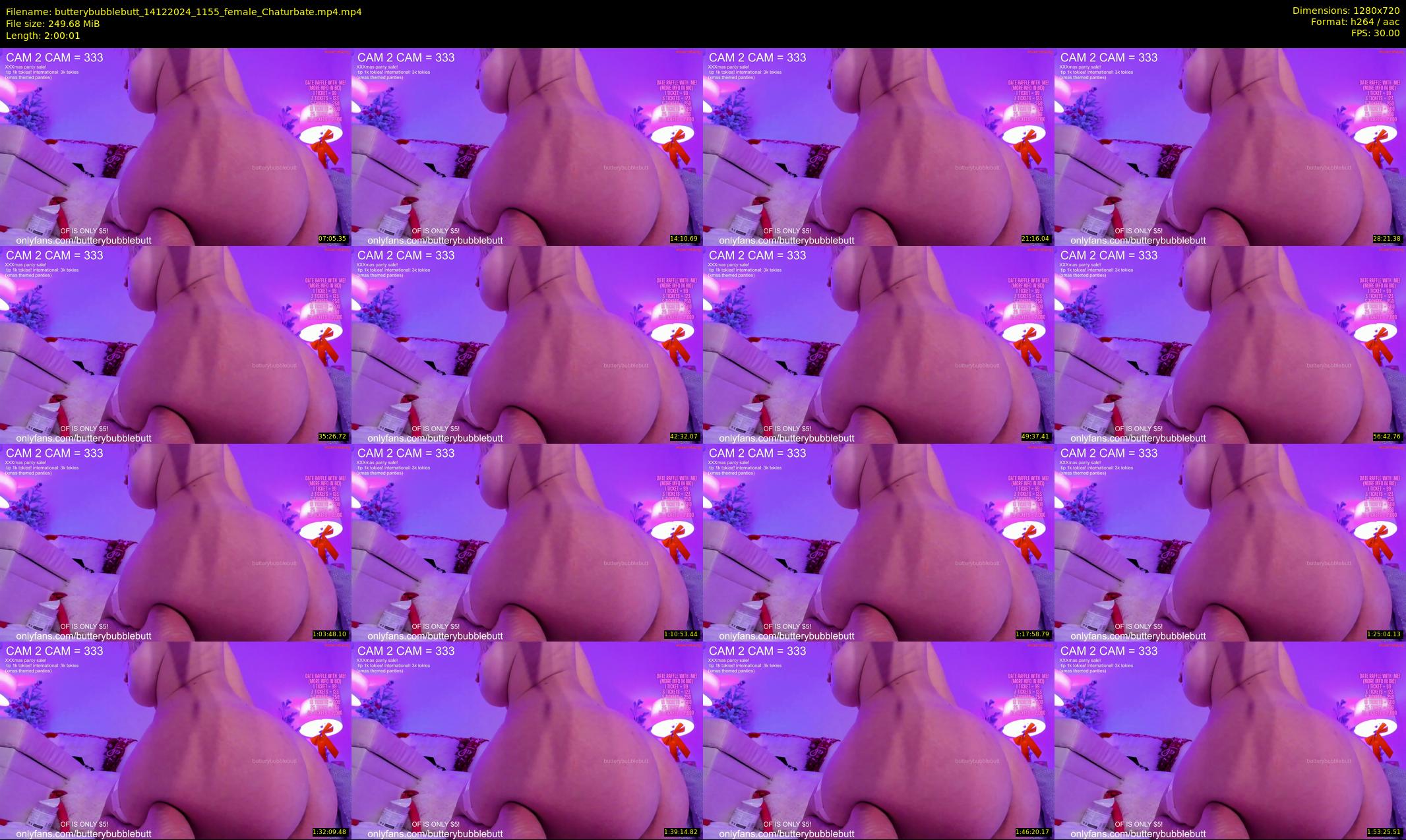 butterybubblebutt — 121 minute Chaturbate couple cam show recording, 720p, Dec 14, 2024