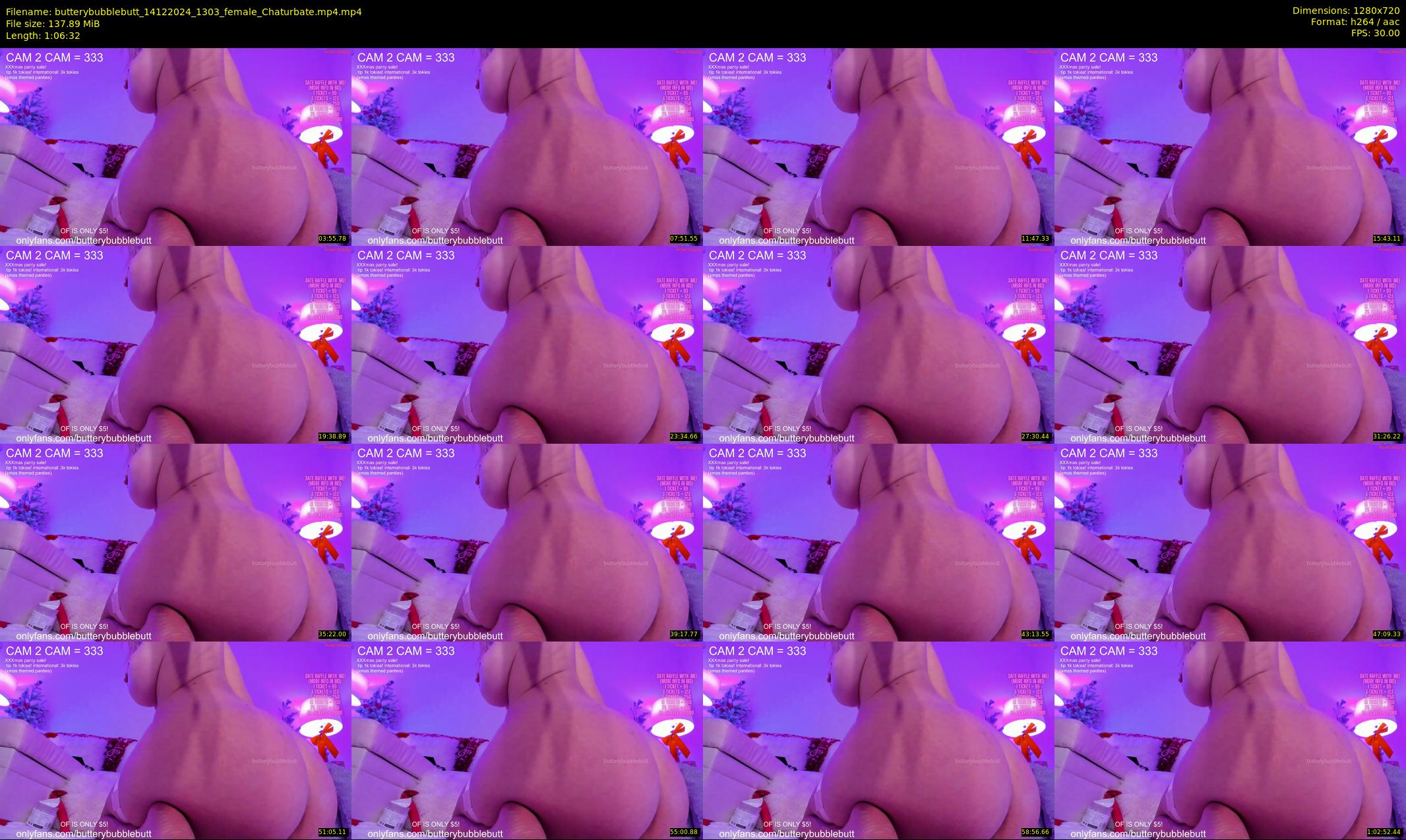 butterybubblebutt — 67 minute Chaturbate couple cam show recording, 720p, Dec 14, 2024