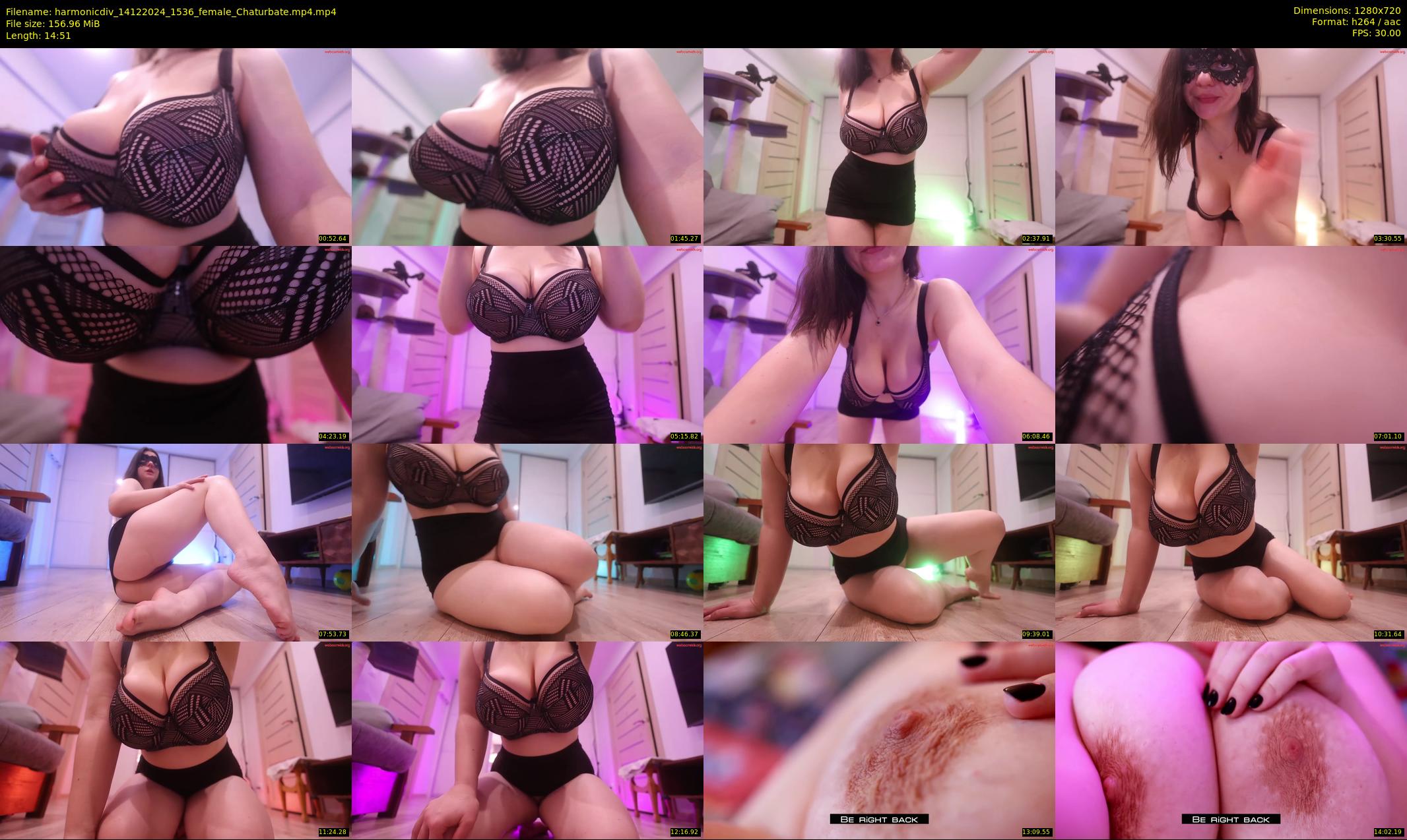 harmonicdiv — 15 minute Chaturbate female cam show recording, 720p, Dec 14, 2024