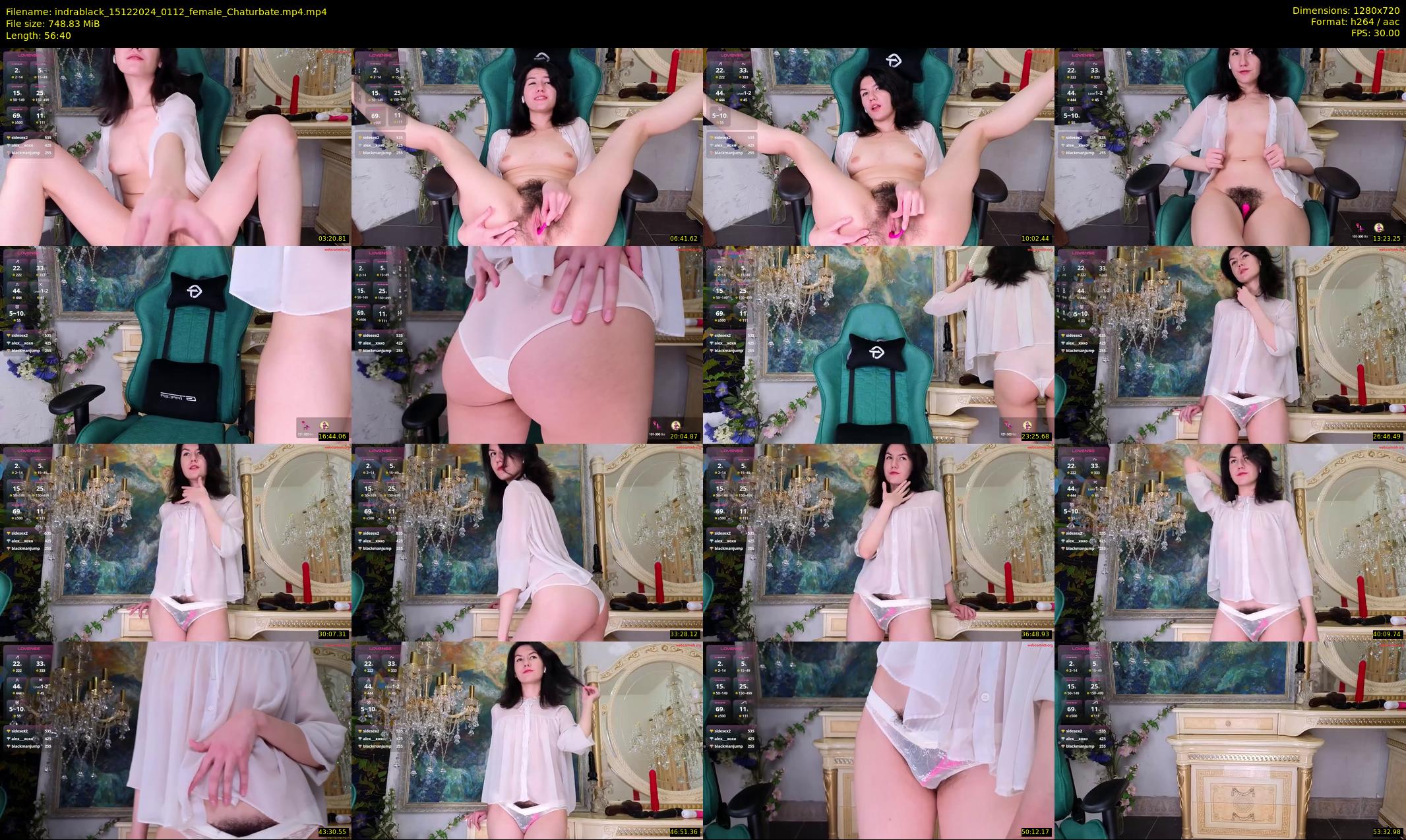 indrablack — 57 minute Chaturbate female cam show recording, 720p, Dec 15, 2024