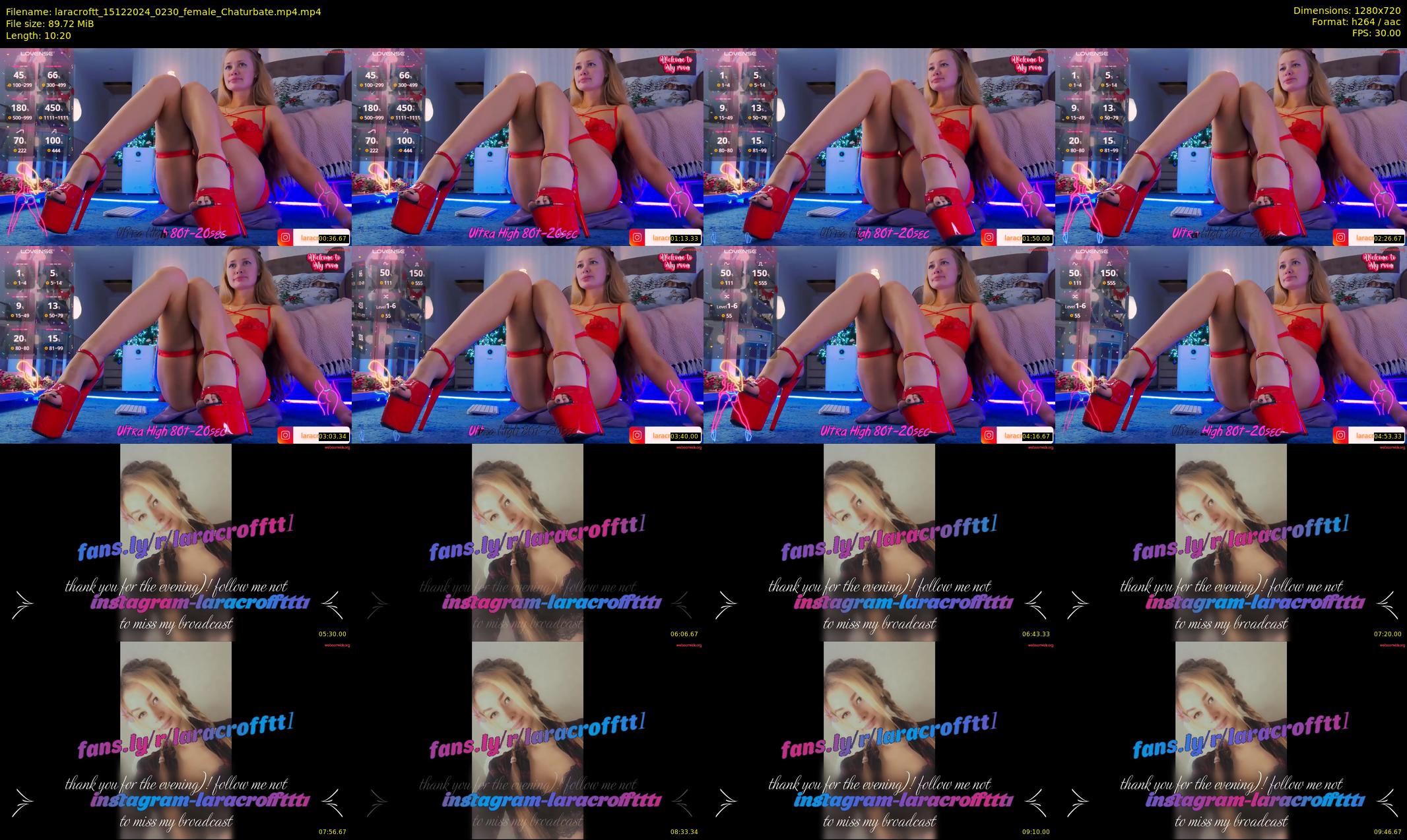 laracroftt — 11 minute Chaturbate female cam show recording, 720p, Dec 15, 2024