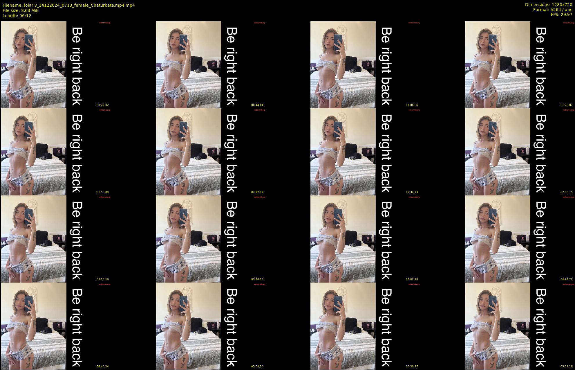 lolariv — 7 minute Chaturbate female cam show recording, 720p, Dec 14, 2024