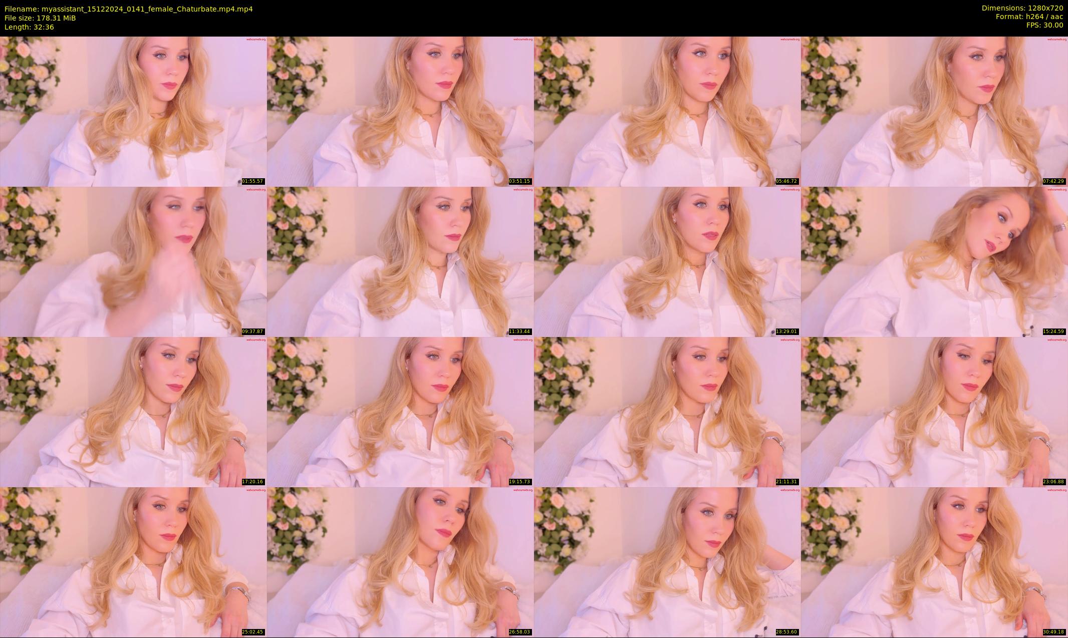 myassistant — 33 minute Chaturbate female cam show recording, 720p, Dec 15, 2024