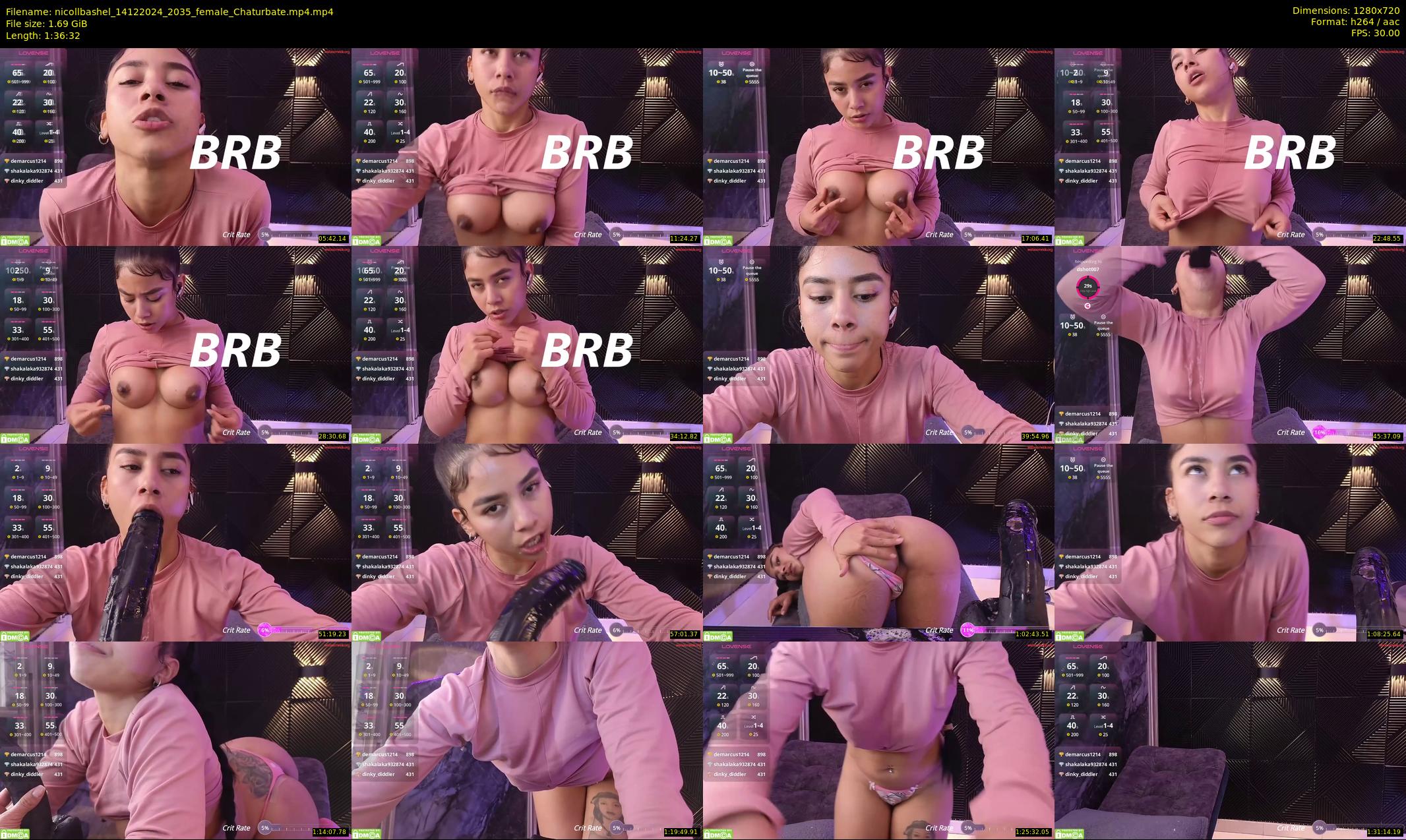 nicollbashel — 97 minute Chaturbate female cam show recording, 720p, Dec 14, 2024