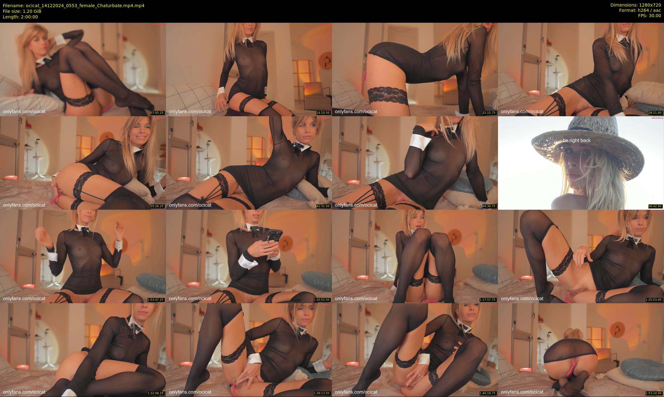 ocicat — 120 minute Chaturbate female cam show recording, 720p, Dec 14, 2024