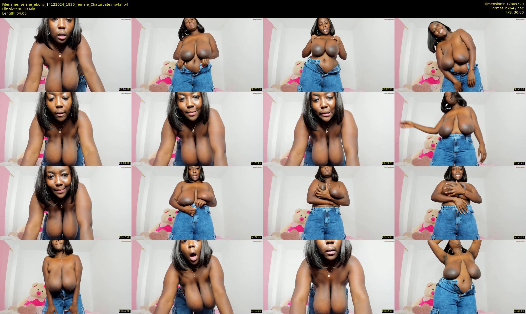 selene_ebony — 4 minute Chaturbate female cam show recording, 720p, Dec 14, 2024