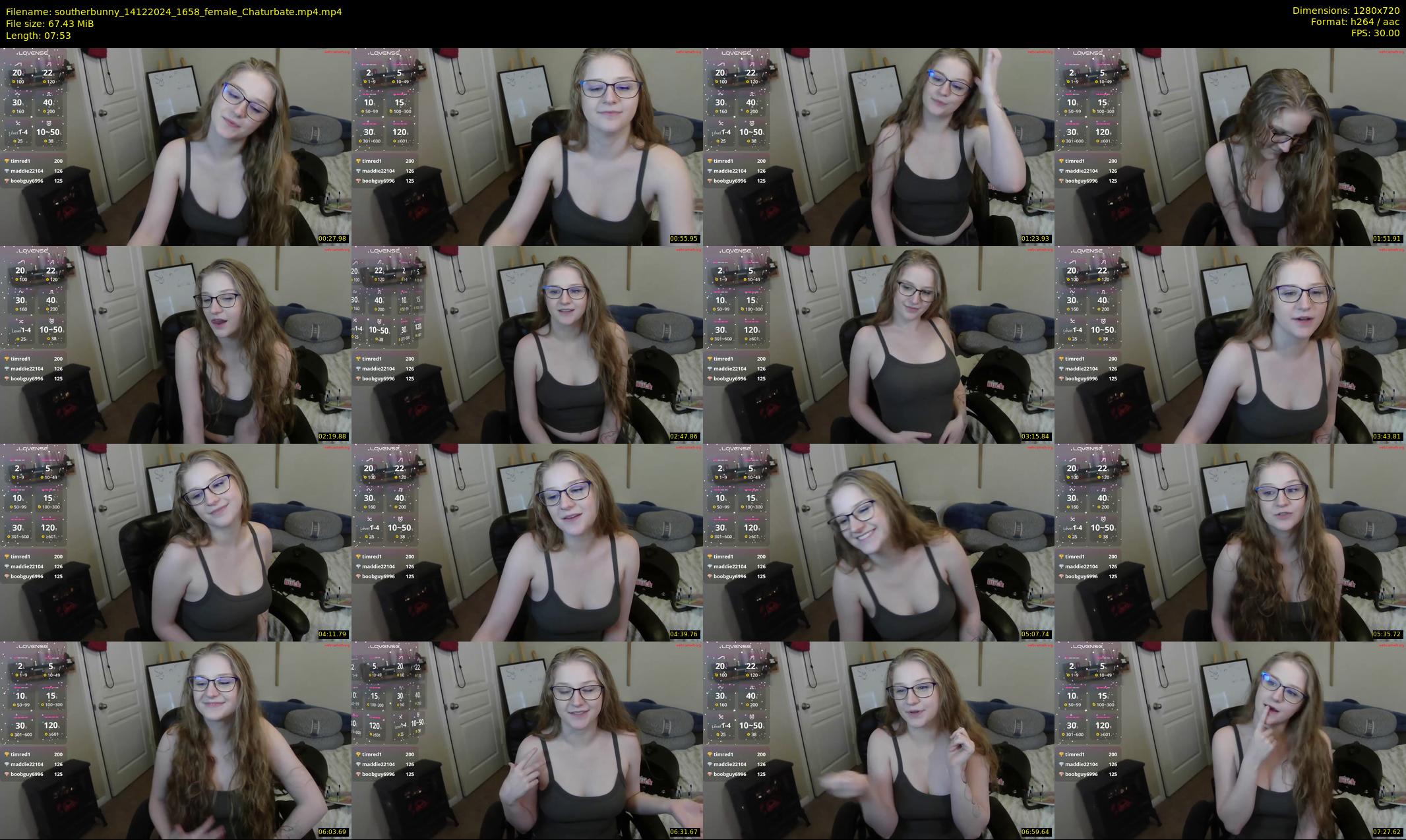 southerbunny — 8 minute Chaturbate female cam show recording, 720p, Dec 14, 2024
