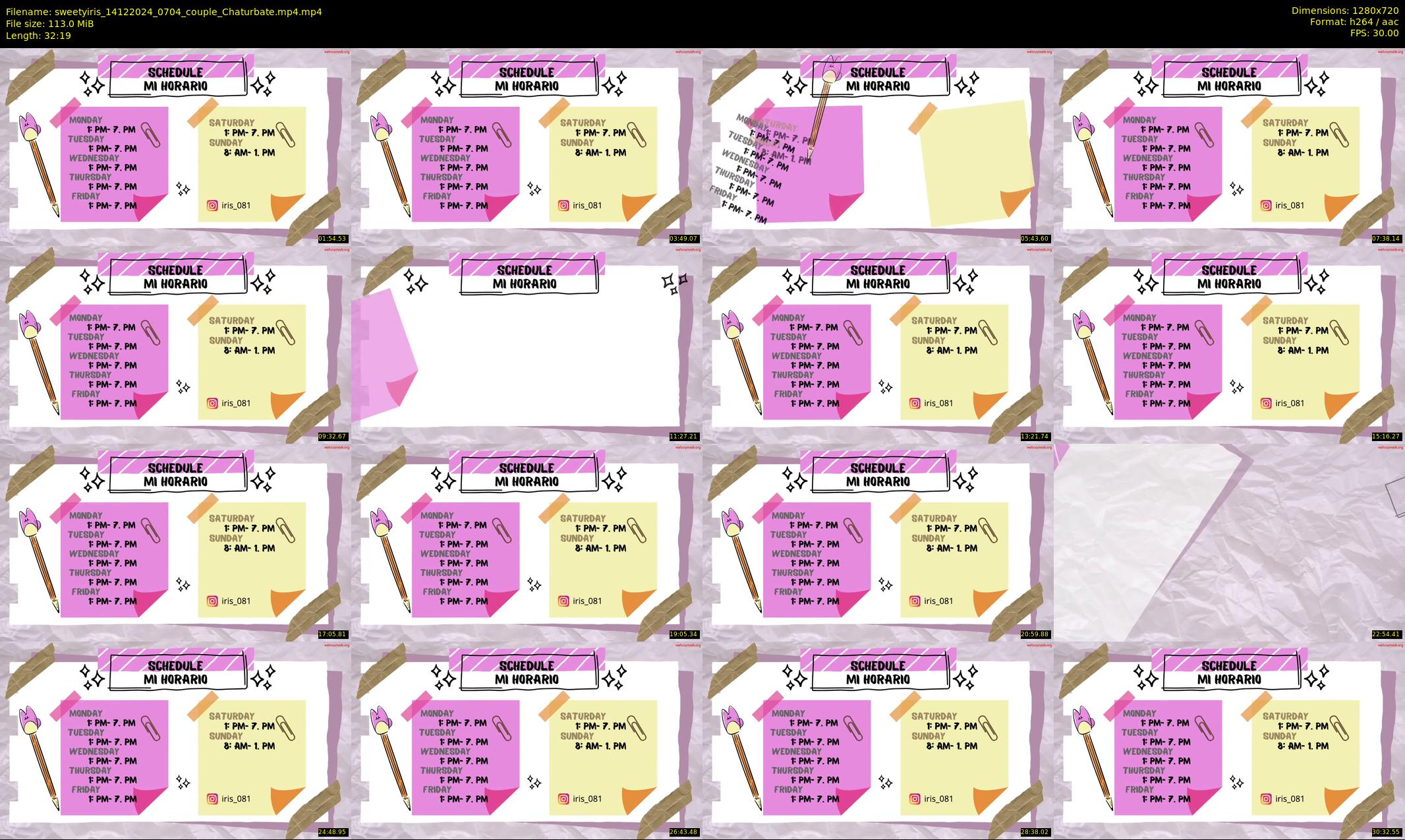 sweetyiris — 33 minute Chaturbate female cam show recording, 720p, Dec 14, 2024