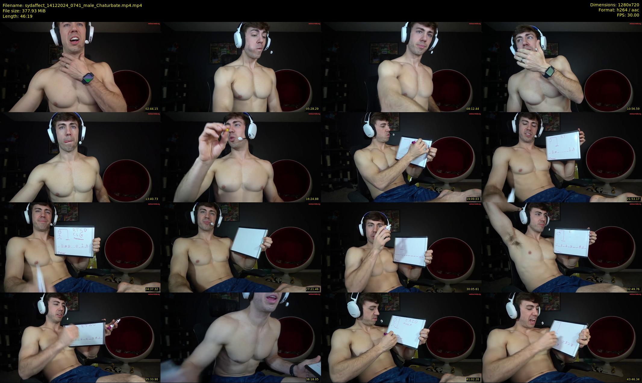 sydaffect — 47 minute Chaturbate male cam show recording, 720p, Dec 14, 2024