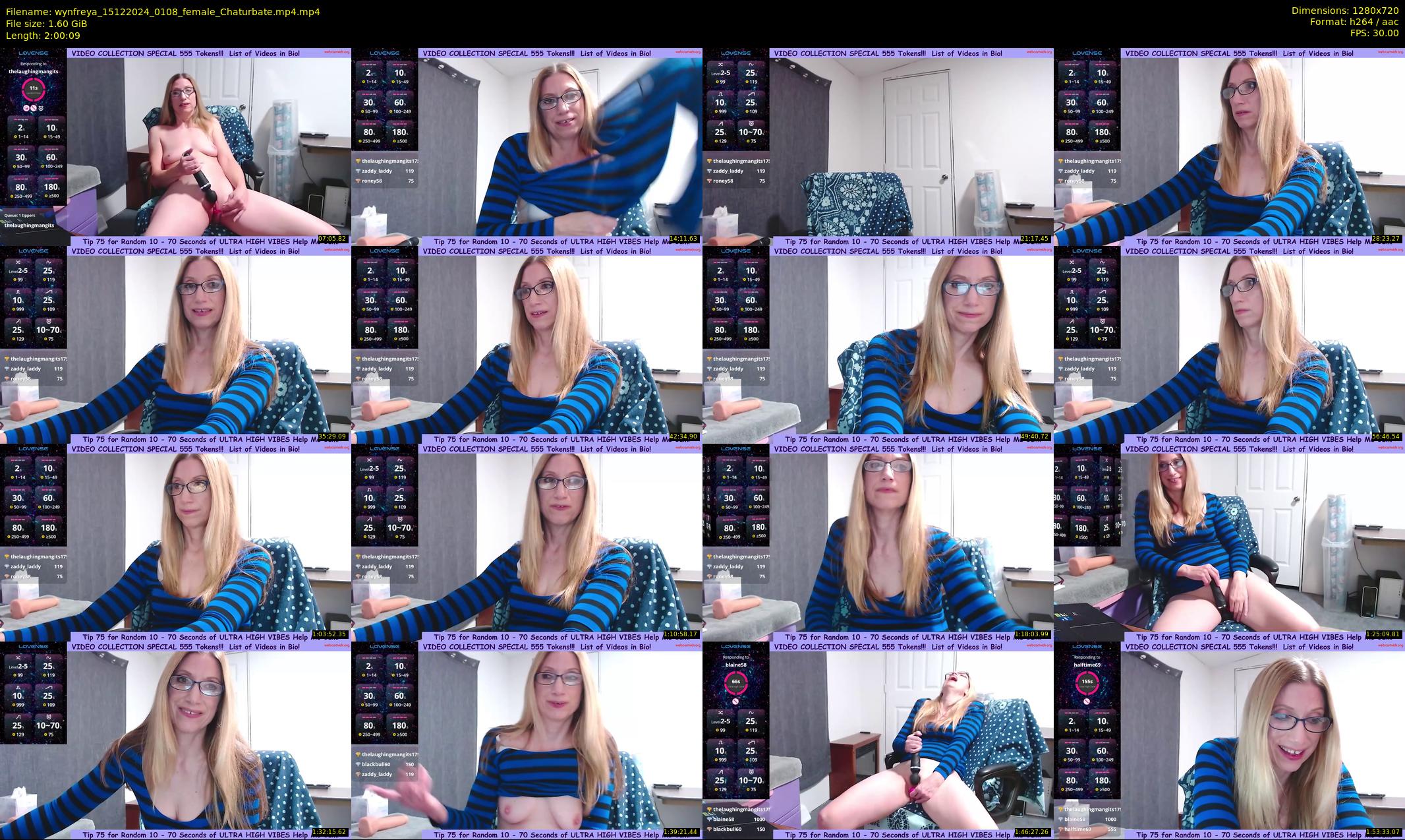 wynfreya — 121 minute Chaturbate female cam show recording, 720p, Dec 15, 2024