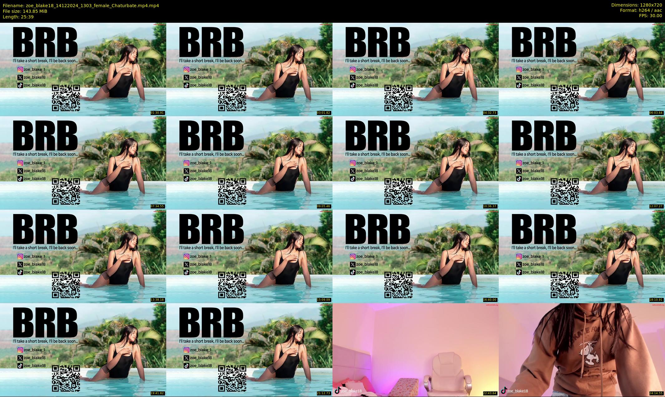 zoe_blake18 — 26 minute Chaturbate female cam show recording, 720p, Dec 14, 2024